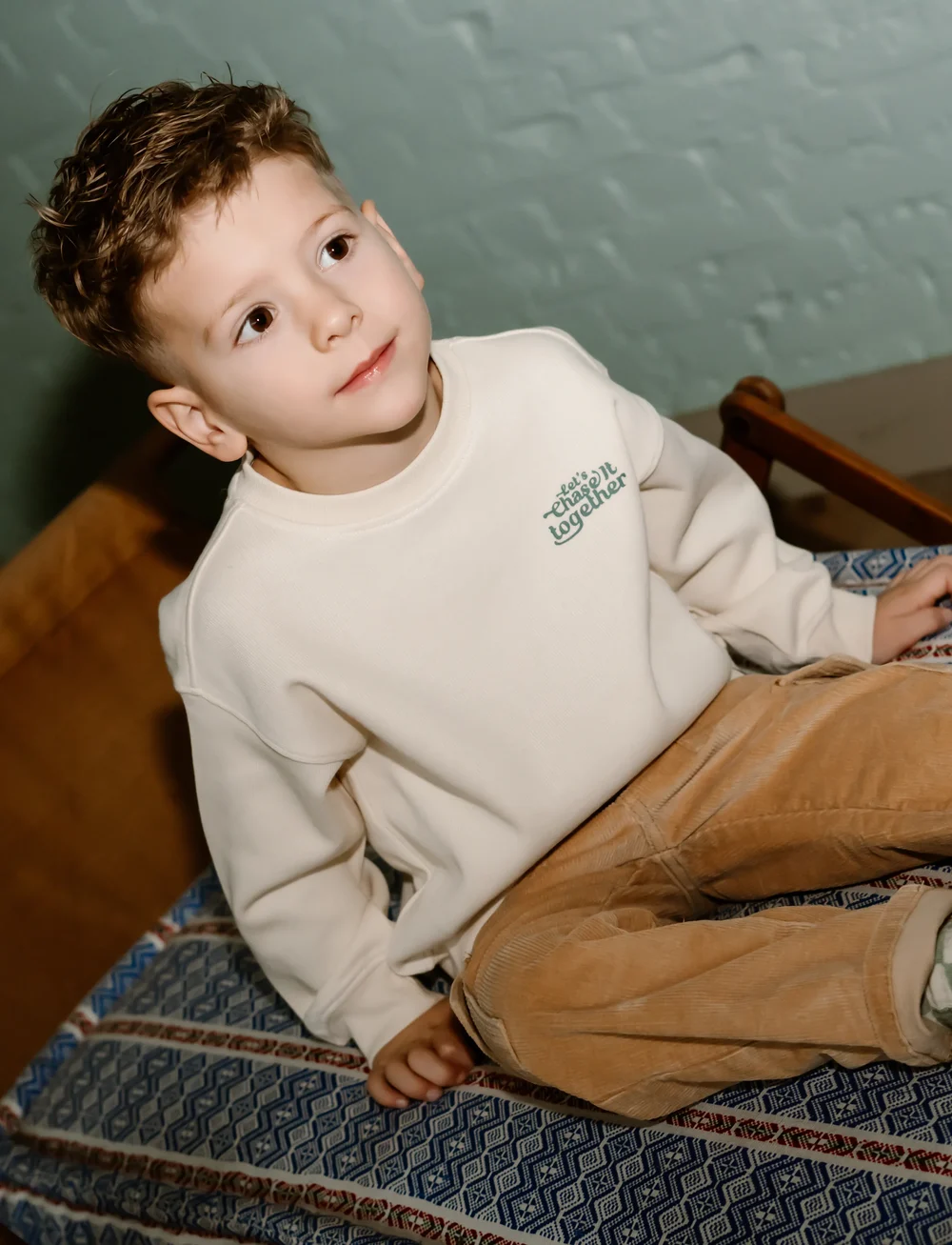 Daily 7 - Oversized Sweater Backprint - sweatshirts - sandshell - 4