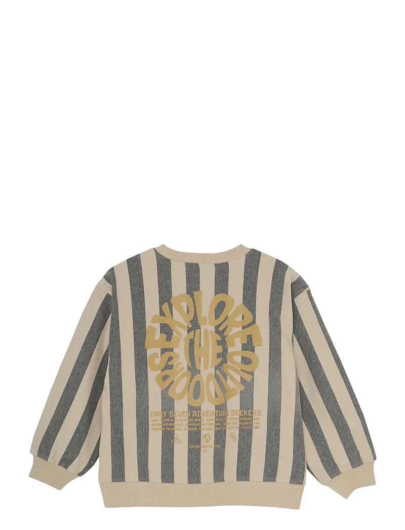 Daily 7 - Oversized Sweater Stripe - sweatshirts - sandshell - 2