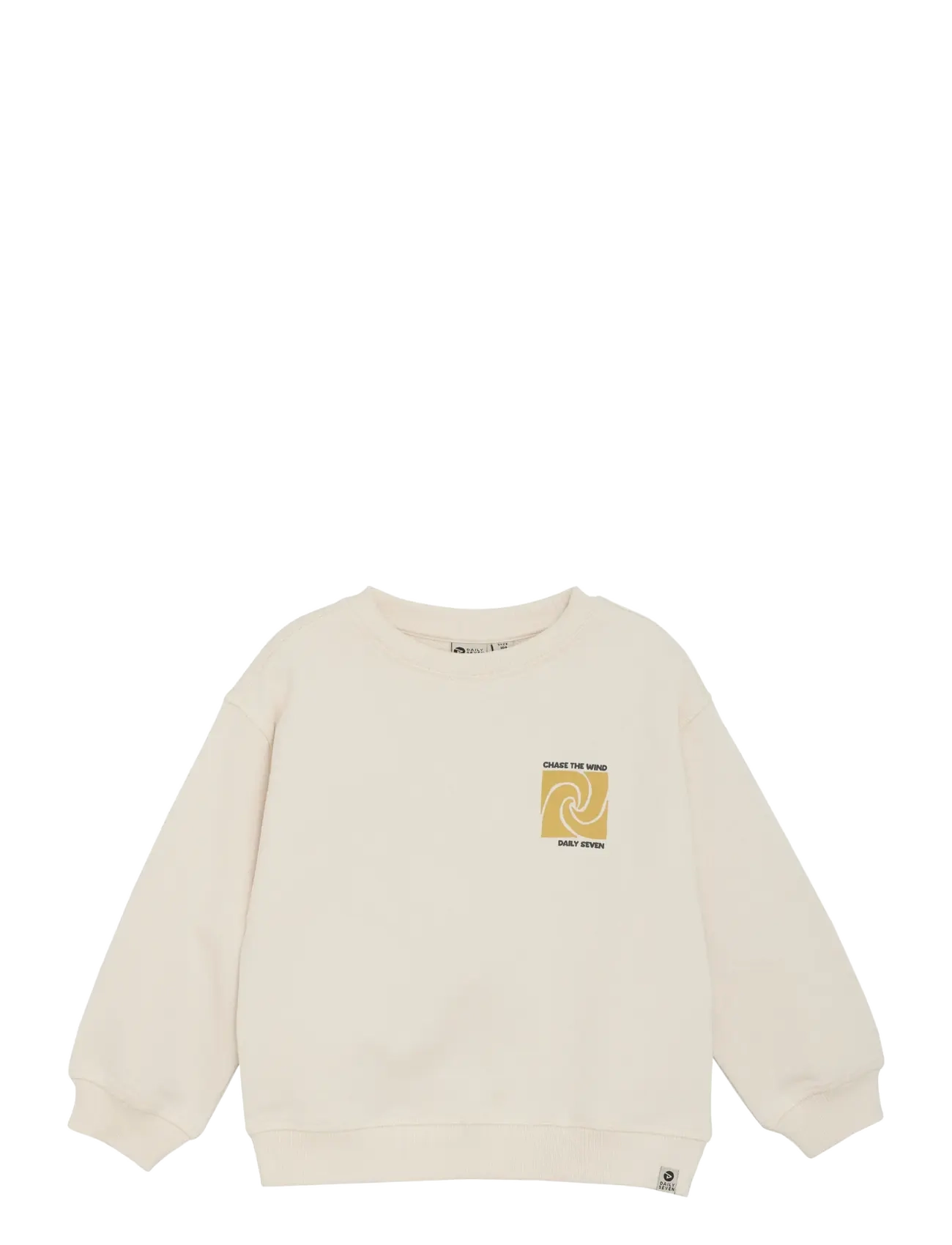 Daily 7 Oversized Sweater Backprint - Overdele - SANDSHELL / white
