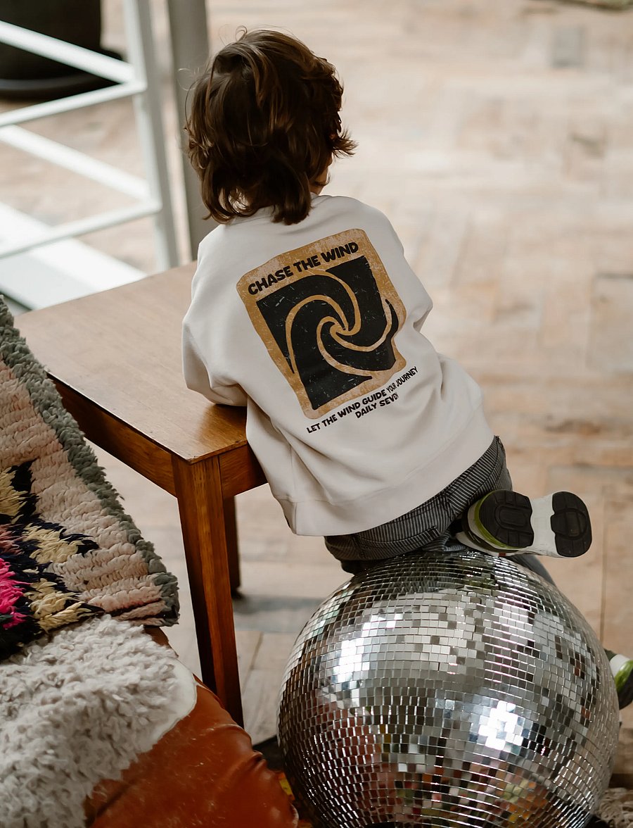 Daily 7 - Oversized Sweater Backprint - dressipluusid - sandshell - 3