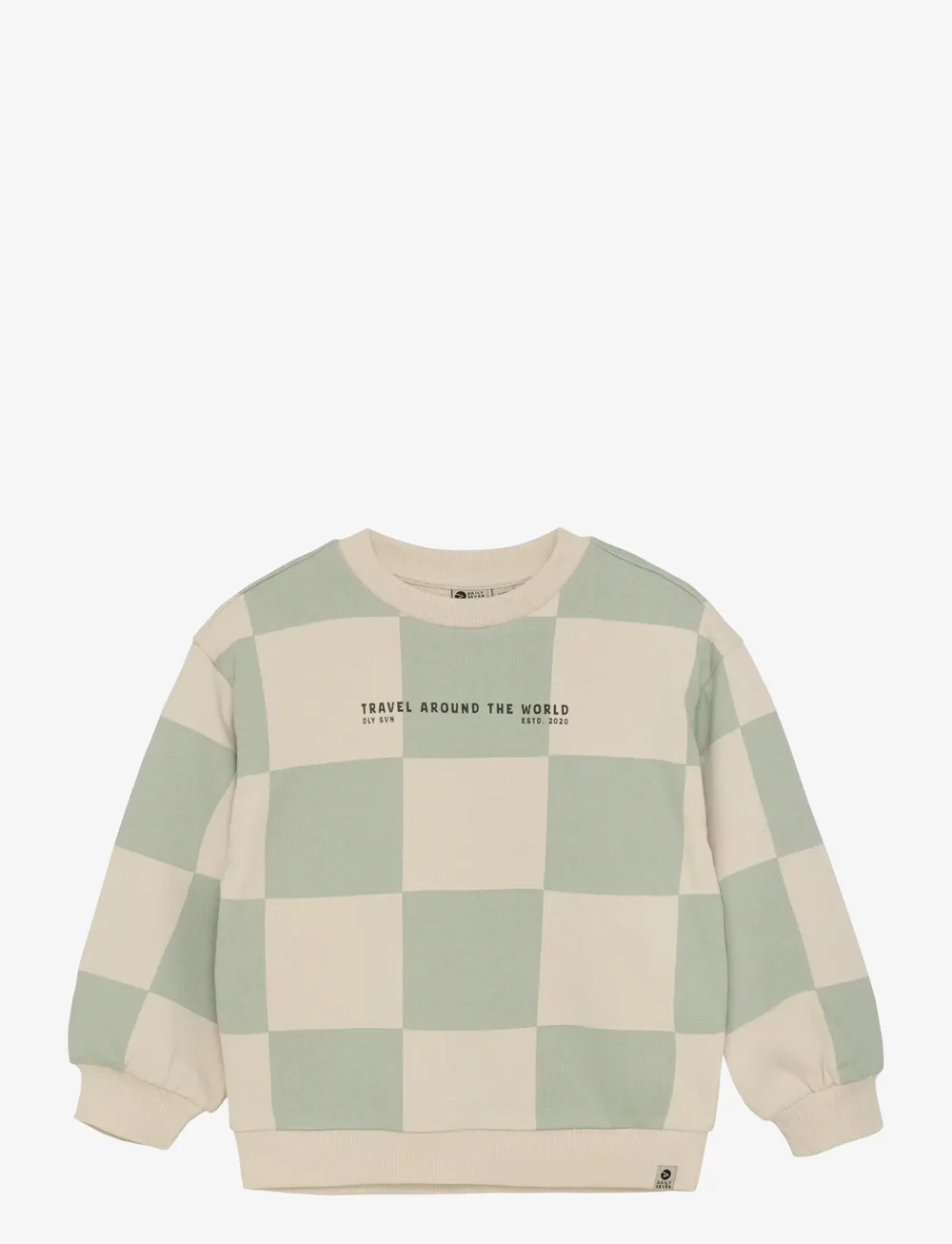 Daily 7 - Oversized Sweater Check Print - sweatshirts - cool mint - 1