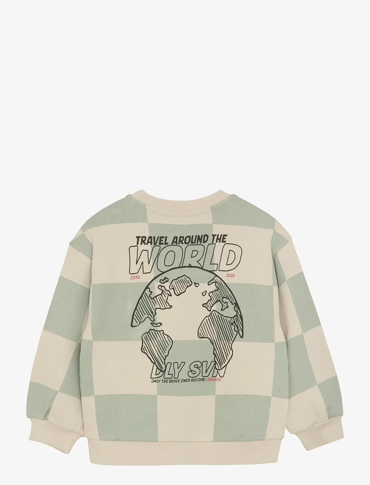 Daily 7 - Oversized Sweater Check Print - dressipluusid - cool mint - 2