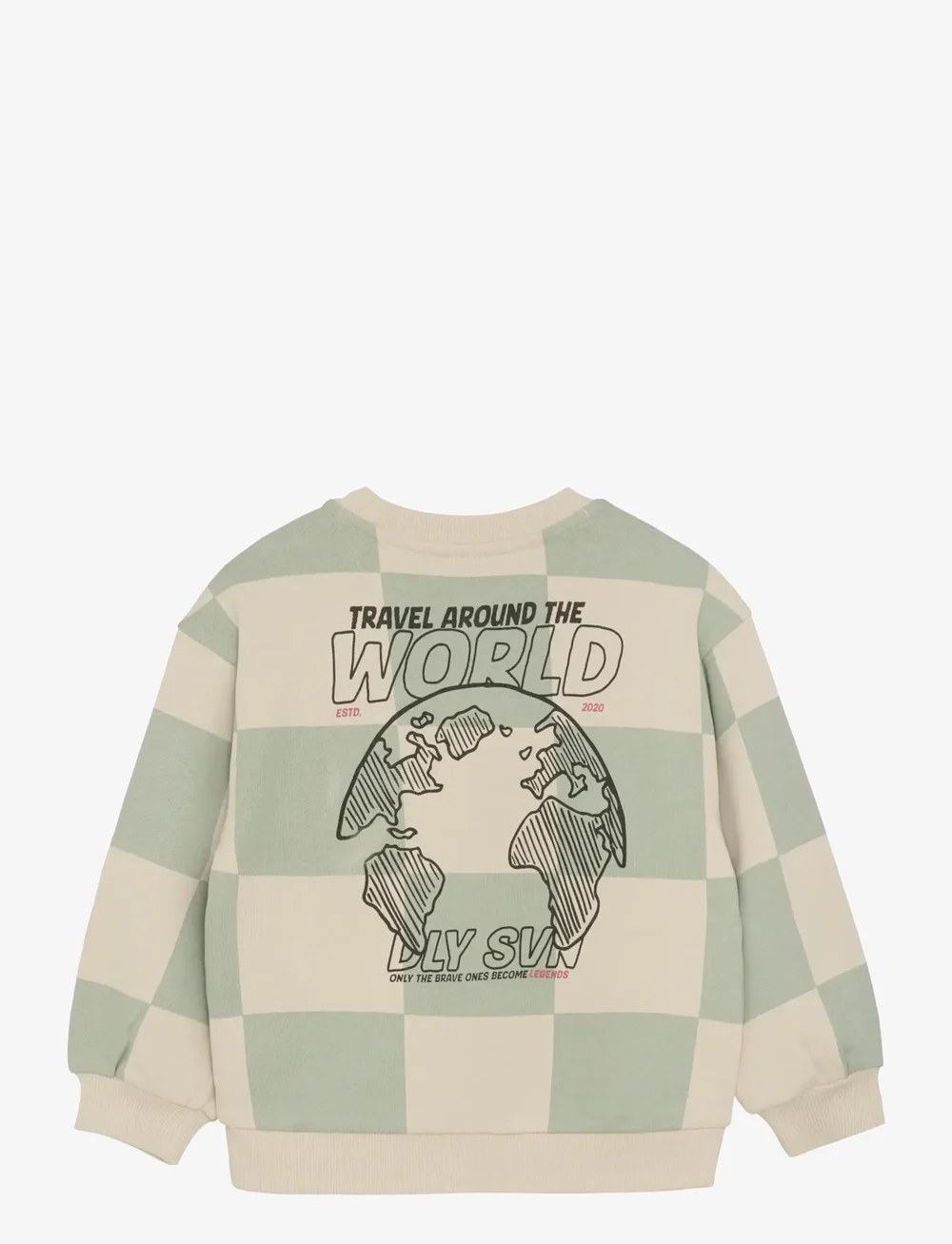 Daily 7 - Oversized Sweater Check Print - sweatshirts - cool mint - 2