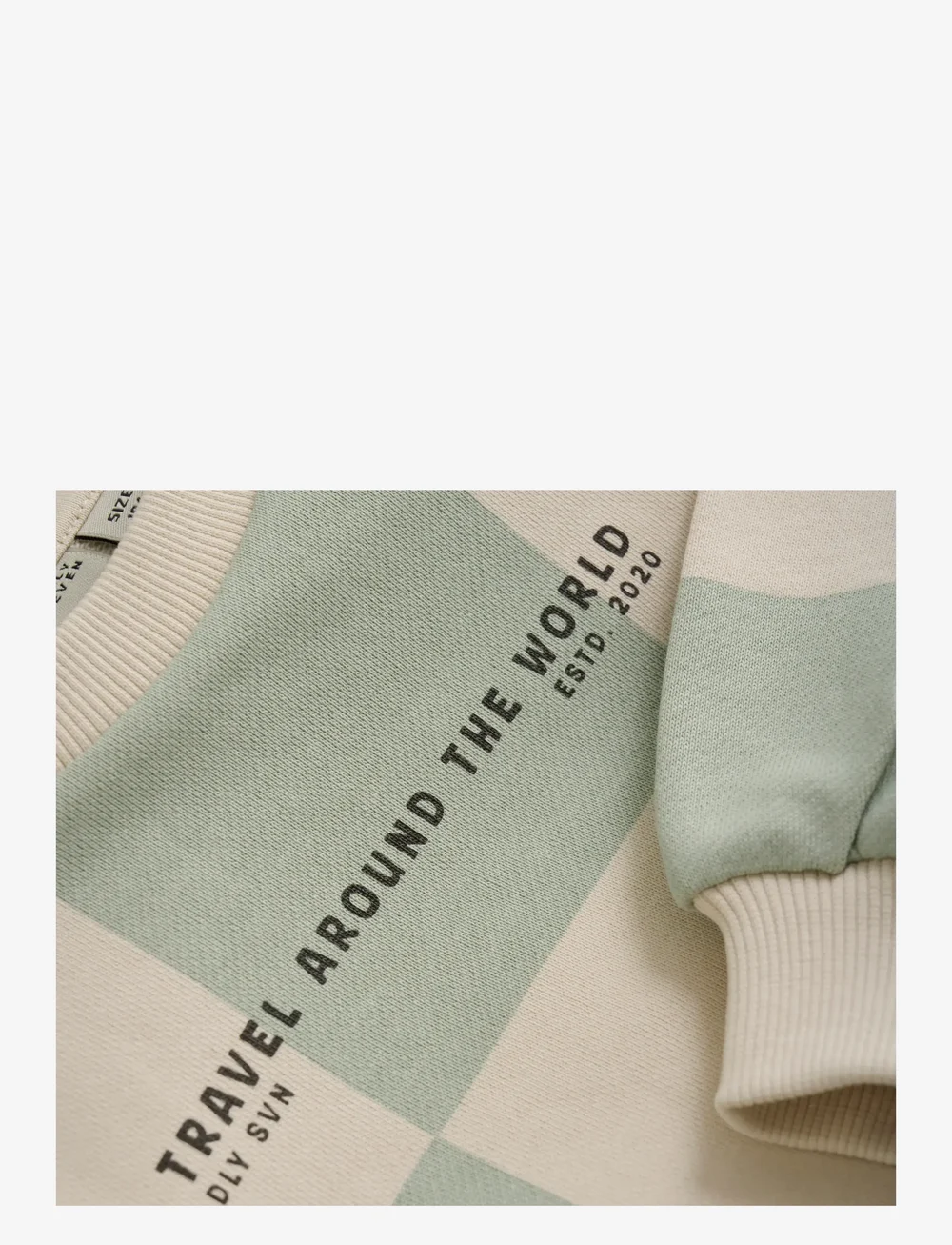 Daily 7 - Oversized Sweater Check Print - sweatshirts - cool mint - 3