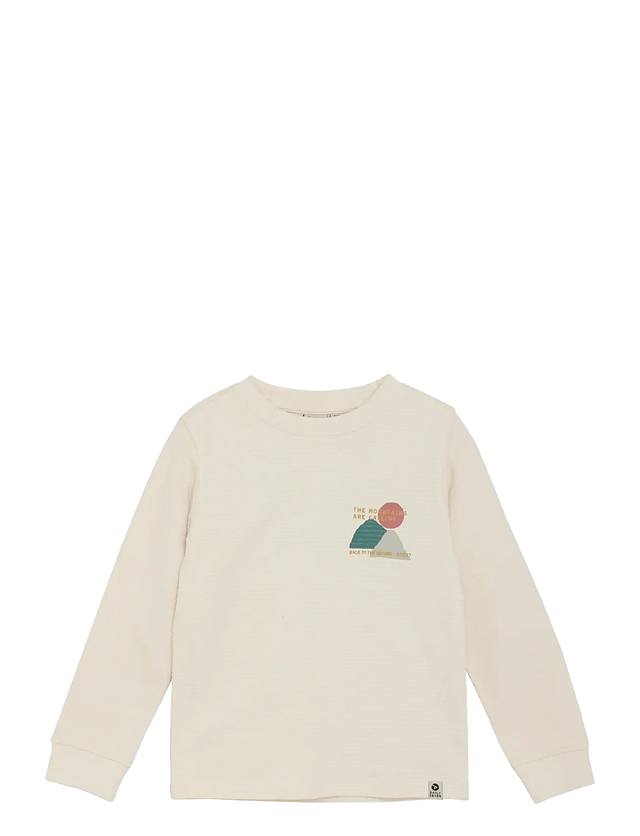 Daily 7 - T-shirt Longsleeve Chest Print - langermede t-skjorter - sandshell - 1