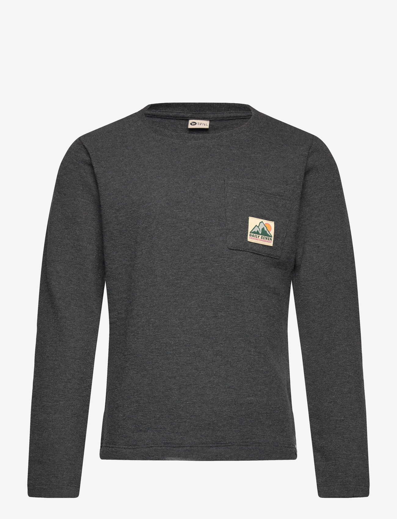 Daily 7 - T-shirt Longsleeve Pocket - langärmelig - dark grey melange - 0
