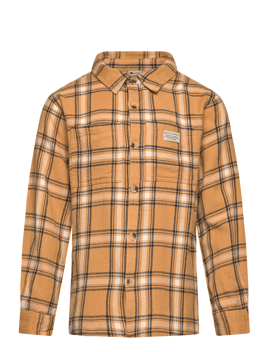 Daily 7 - Shirt Check Print - koszule z długimi rękawami - light chestnut - 0