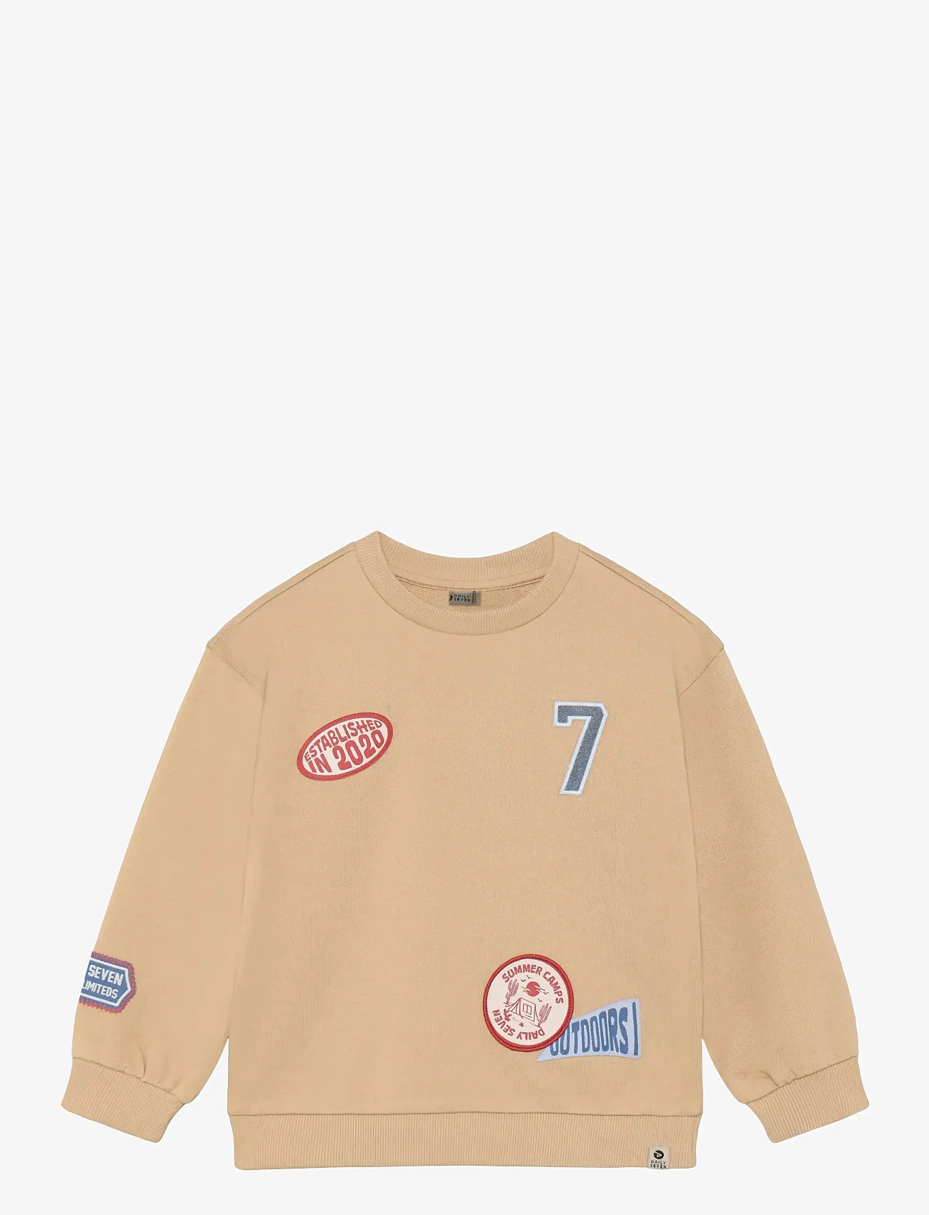 Daily 7 - Oversized Sweater Badges - sweatshirts - latte sand - 1