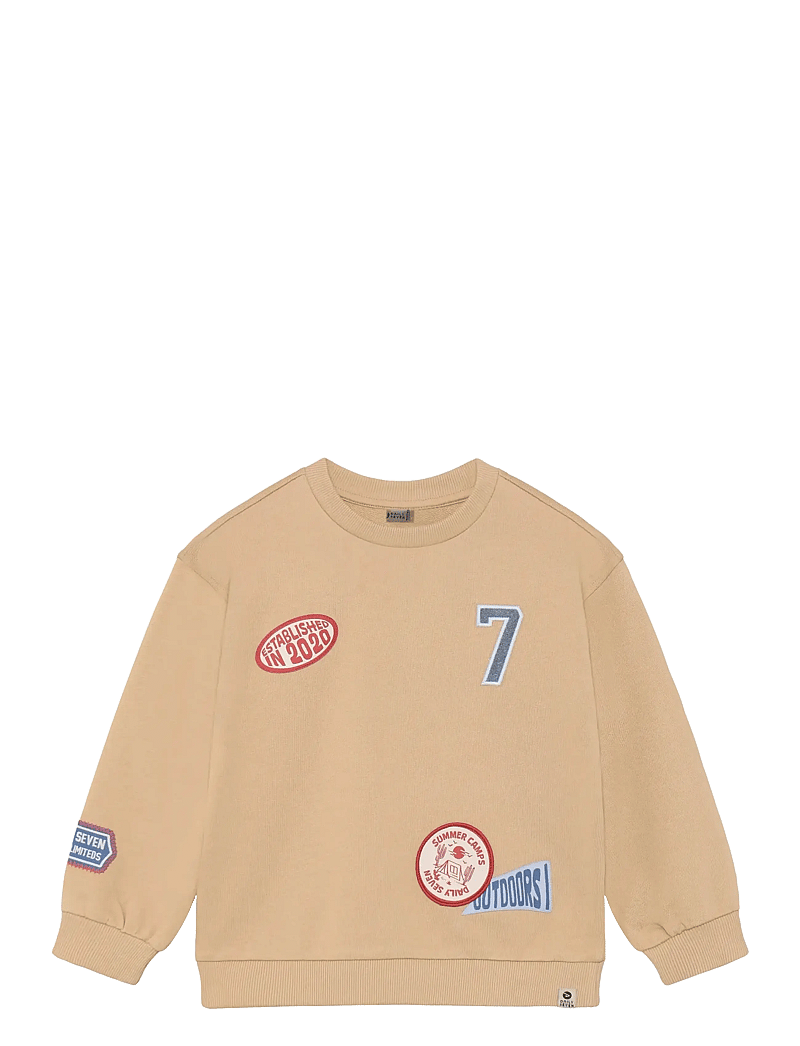 Daily 7 - Oversized Sweater Badges - sweatshirts - latte sand - 1