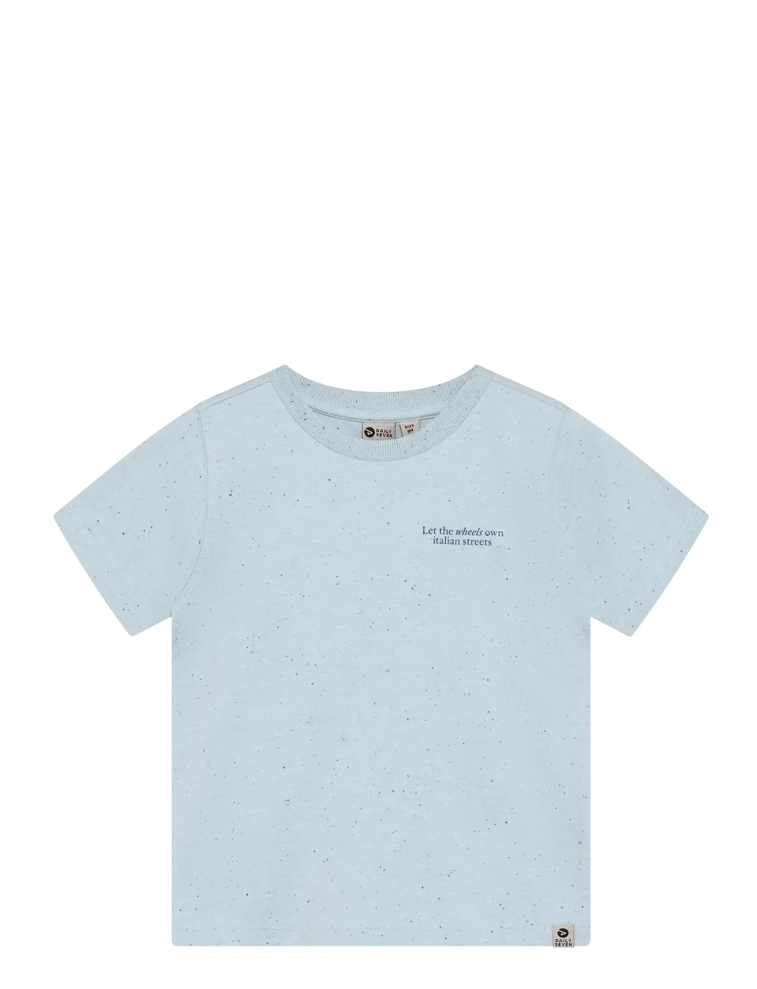 DAILY 7 T-Shirt Nappy Backprint Blau - 104 - Kinder