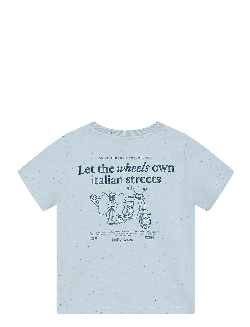 Daily 7 - T-shirt Nappy Backprint - kurzärmelige - celestial blue - 2
