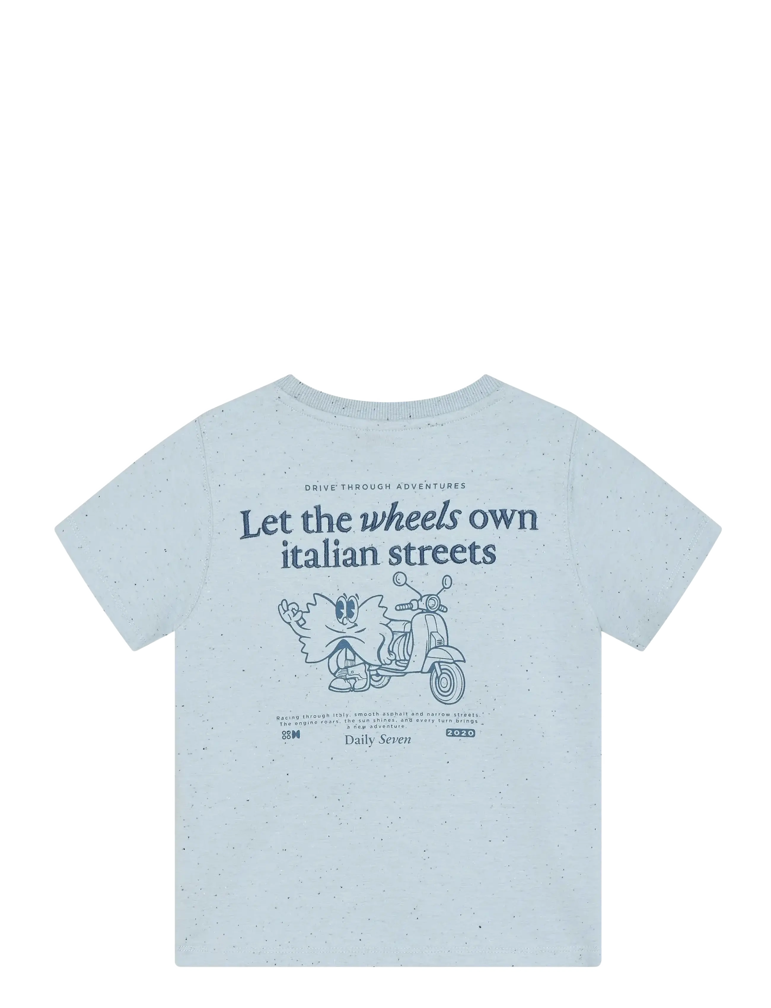Daily 7 - T-shirt Nappy Backprint - kurzärmelige - celestial blue - 2