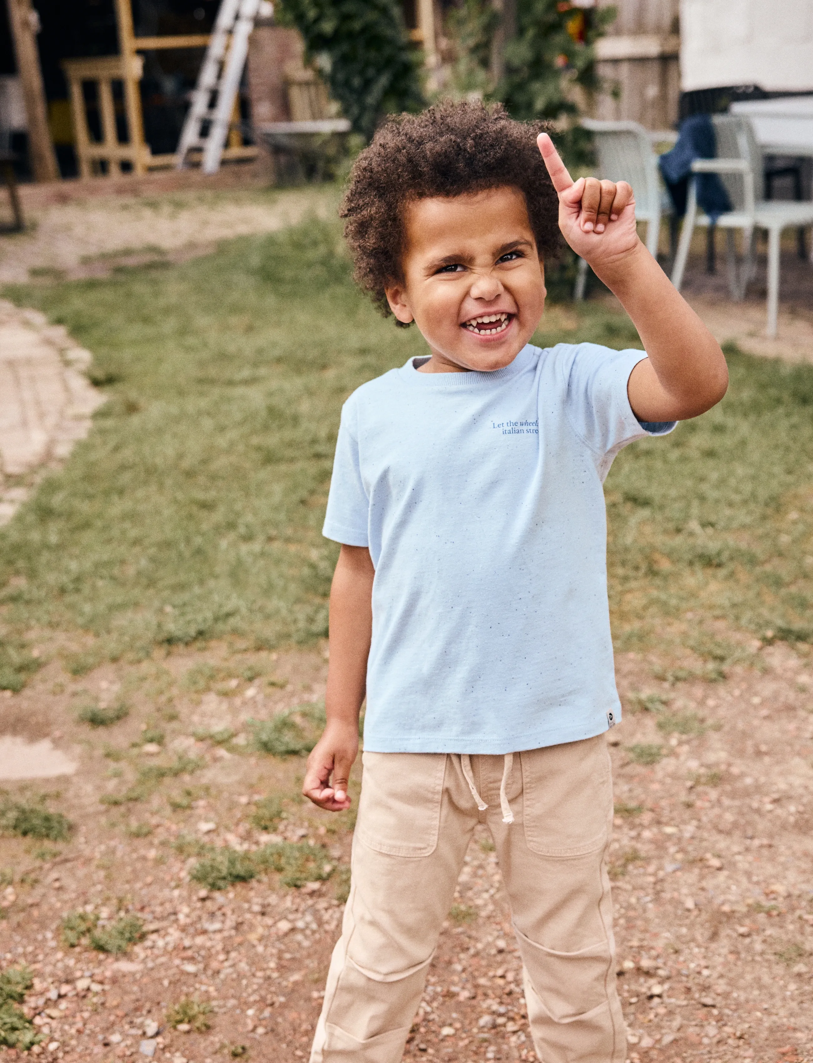 Daily 7 - T-shirt Nappy Backprint - kurzärmelige - celestial blue - 0