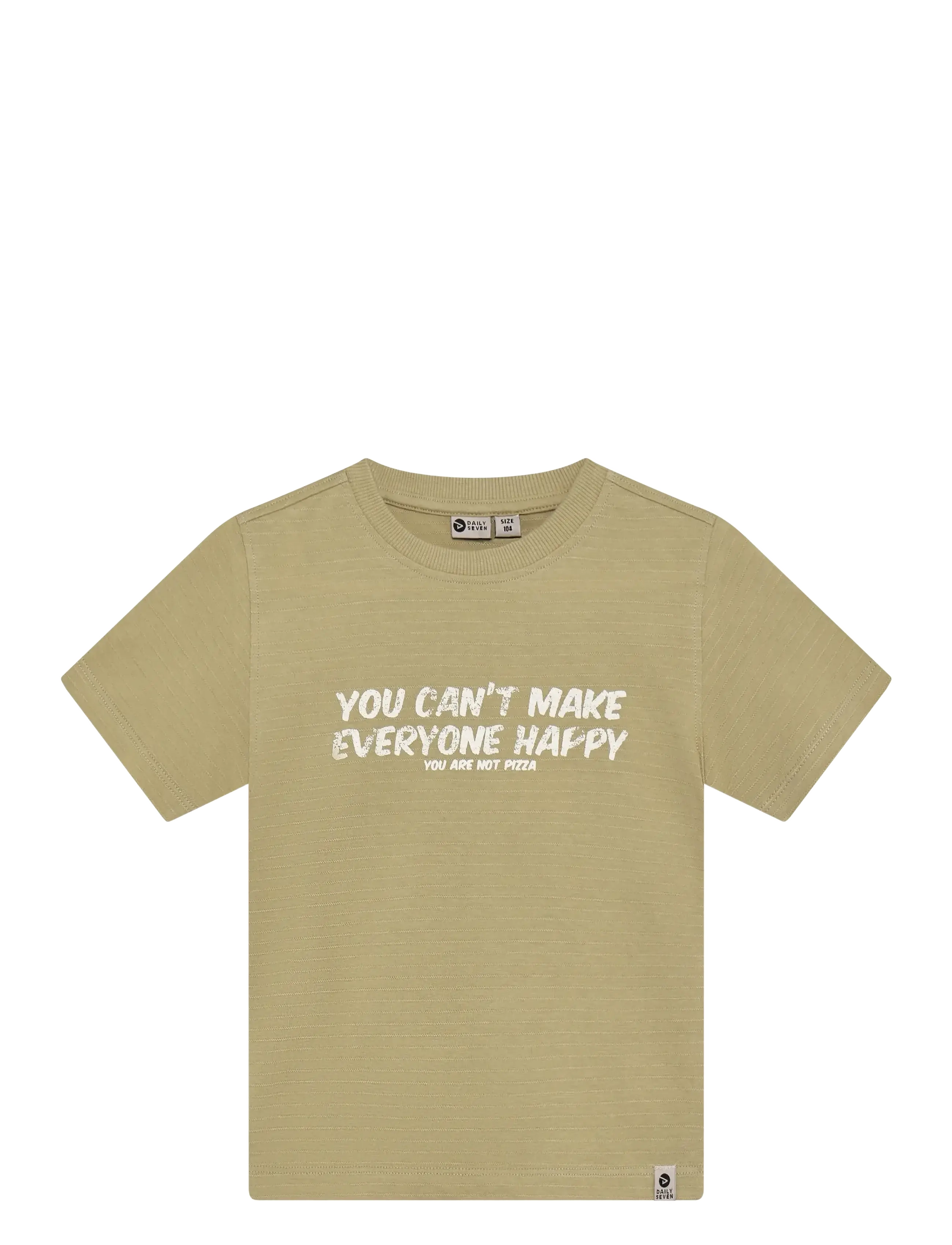 DAILY 7 T-Shirt Text Print Khaki - 128 - Kinder