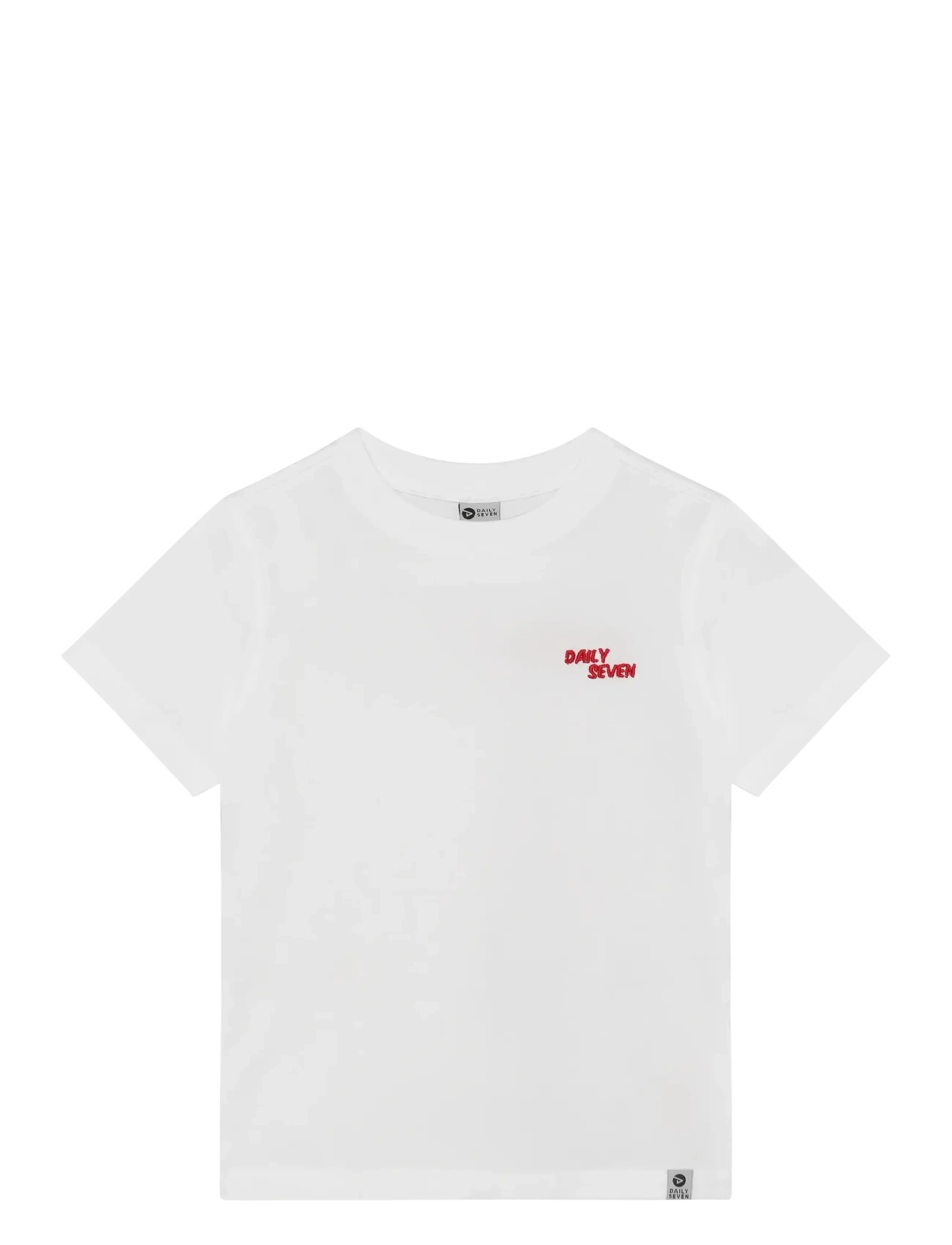 Daily 7 Oversized T-shirt Backprint - Teismelised 140-176 - EGRET / white