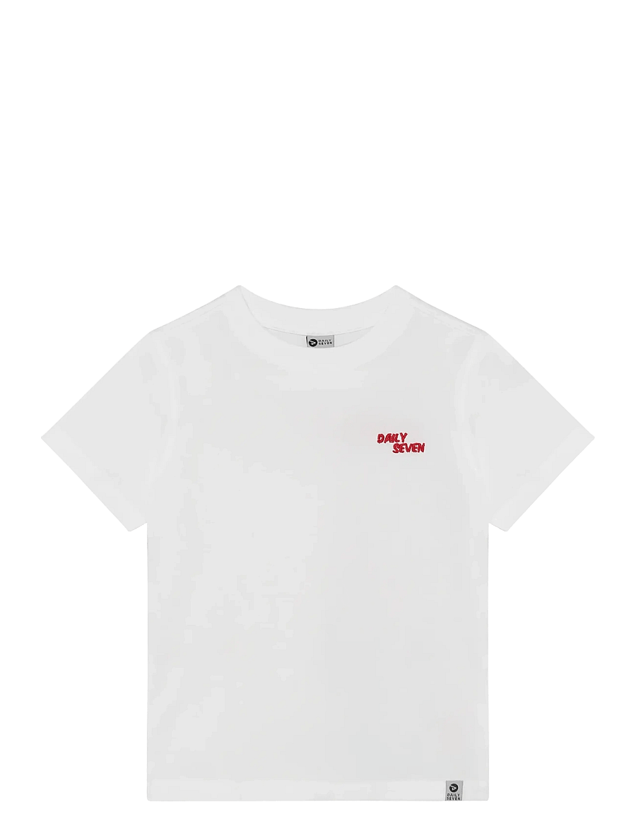 Daily 7 - Oversized T-shirt Backprint - short-sleeved t-shirts - egret - 1