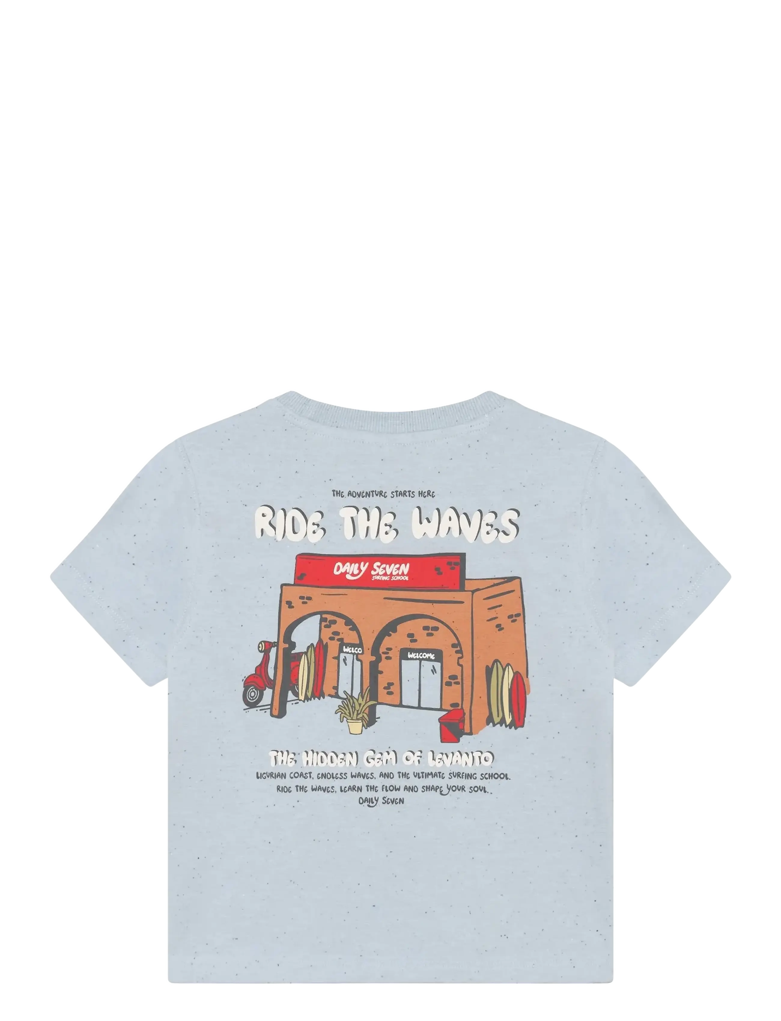 Daily 7 - T-shirt Backprint - stutterma bolir - celestial blue - 2