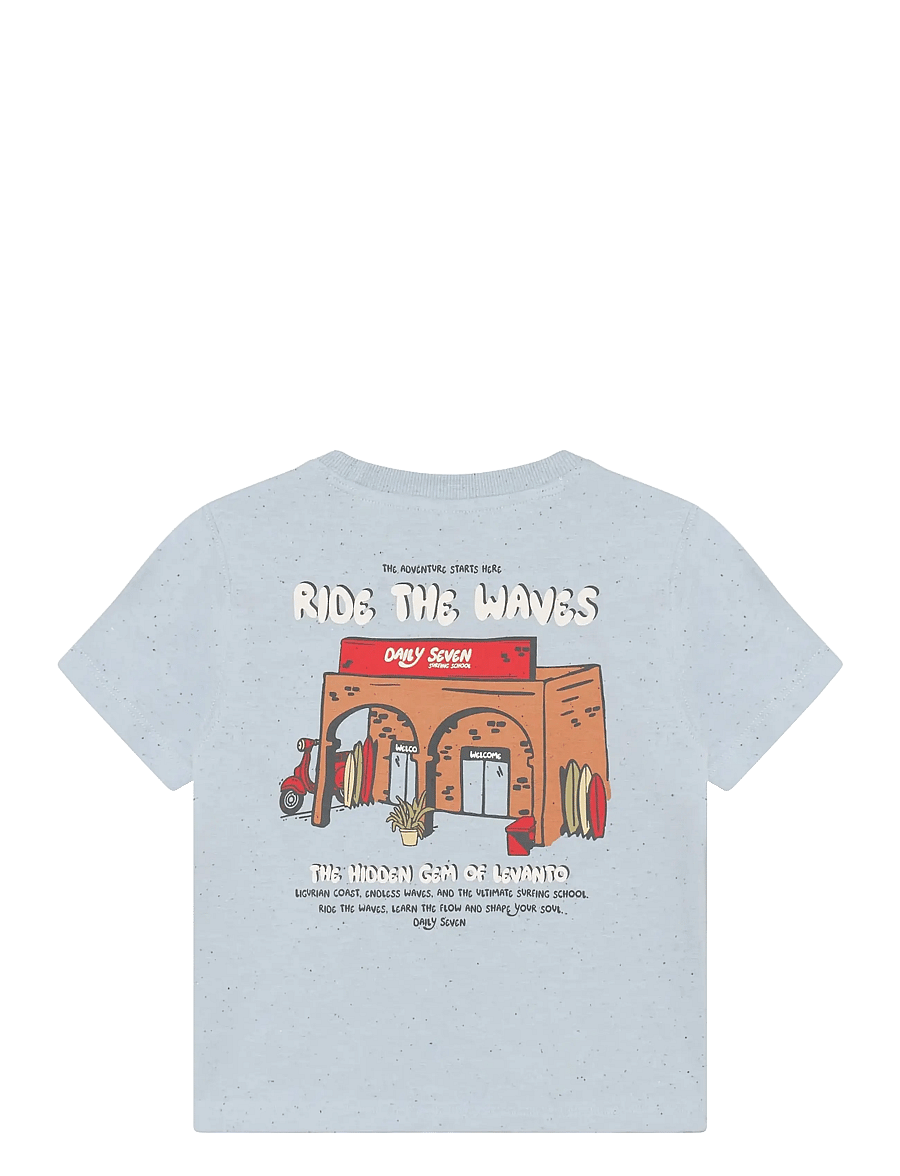 Daily 7 - T-shirt Backprint - stutterma bolir - celestial blue - 2