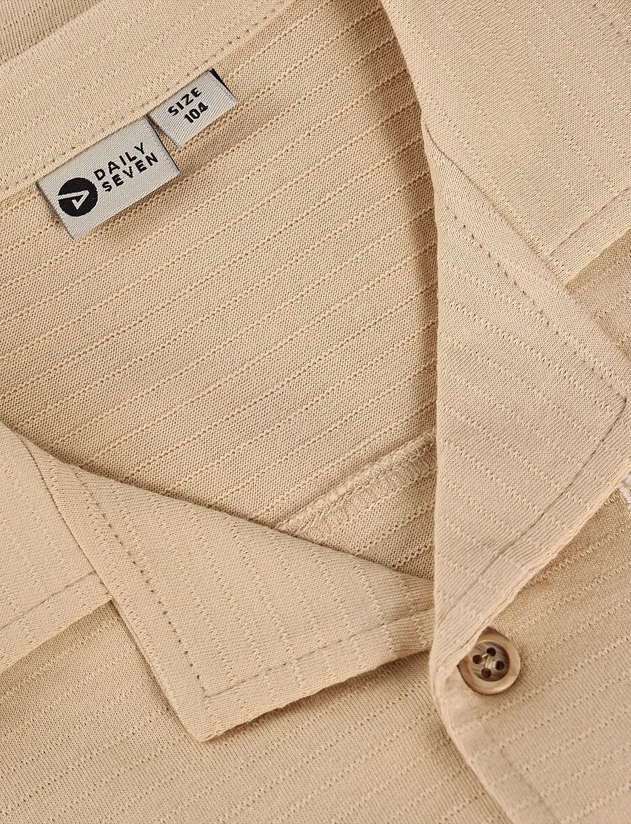 Daily 7 - T-shirt Fancy Polo - kortærmede skjorter - latte sand - 3