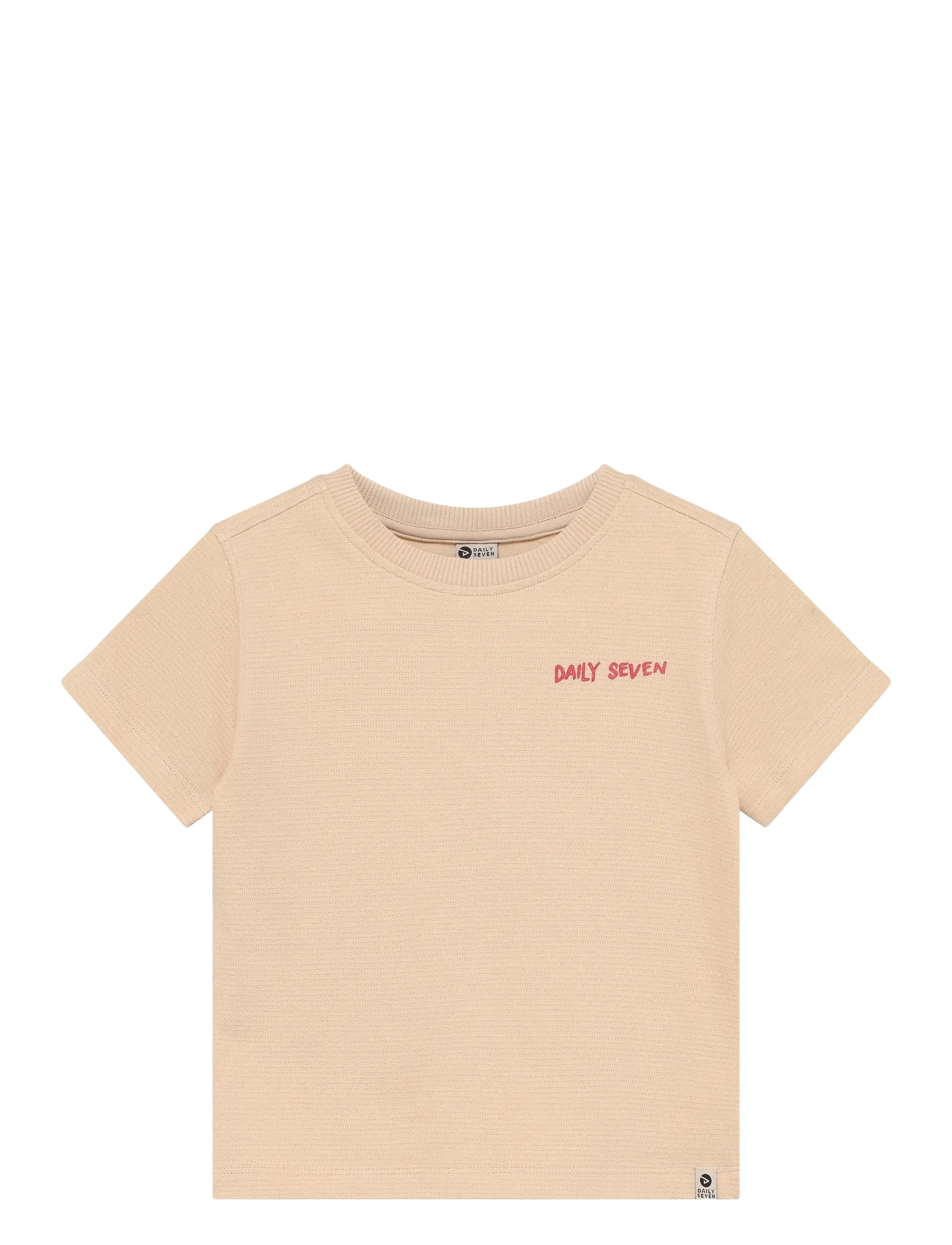 DAILY 7 T-Shirt Backprint Beige - 122 - Kinder