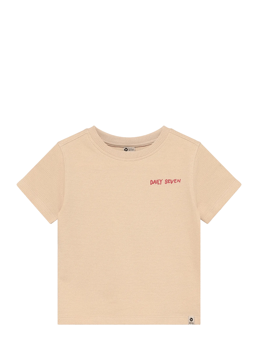 Daily 7 - T-shirt Backprint - t-shirts - latte sand - 1