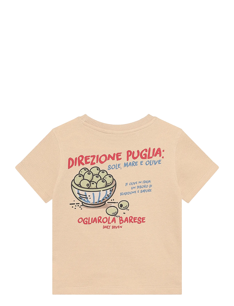Daily 7 - T-shirt Backprint - lühikeste varrukatega - latte sand - 2