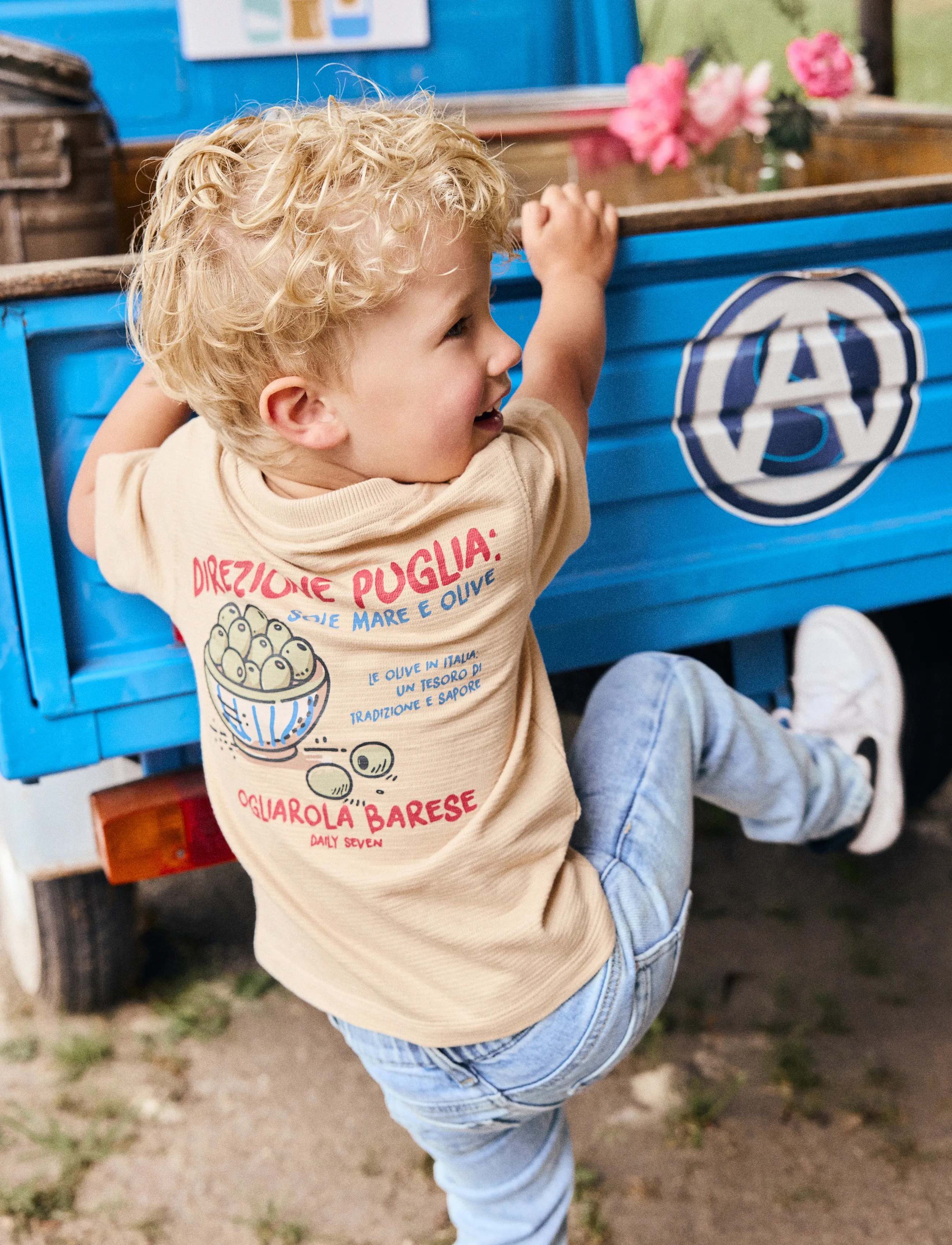 Daily 7 T-shirt Backprint - Kurzärmelige - LATTE SAND / beige