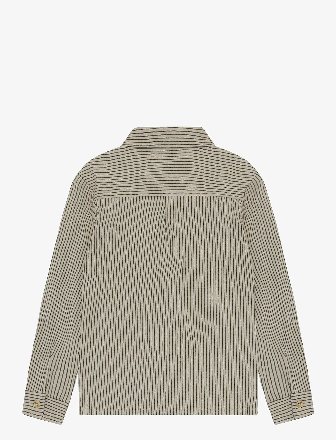 Daily 7 - Shirt Longsleeve Small Stripe - långärmade skjortor - egret - 2