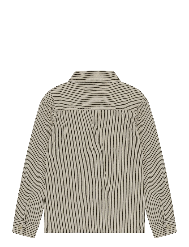 Daily 7 - Shirt Longsleeve Small Stripe - långärmade skjortor - egret - 2