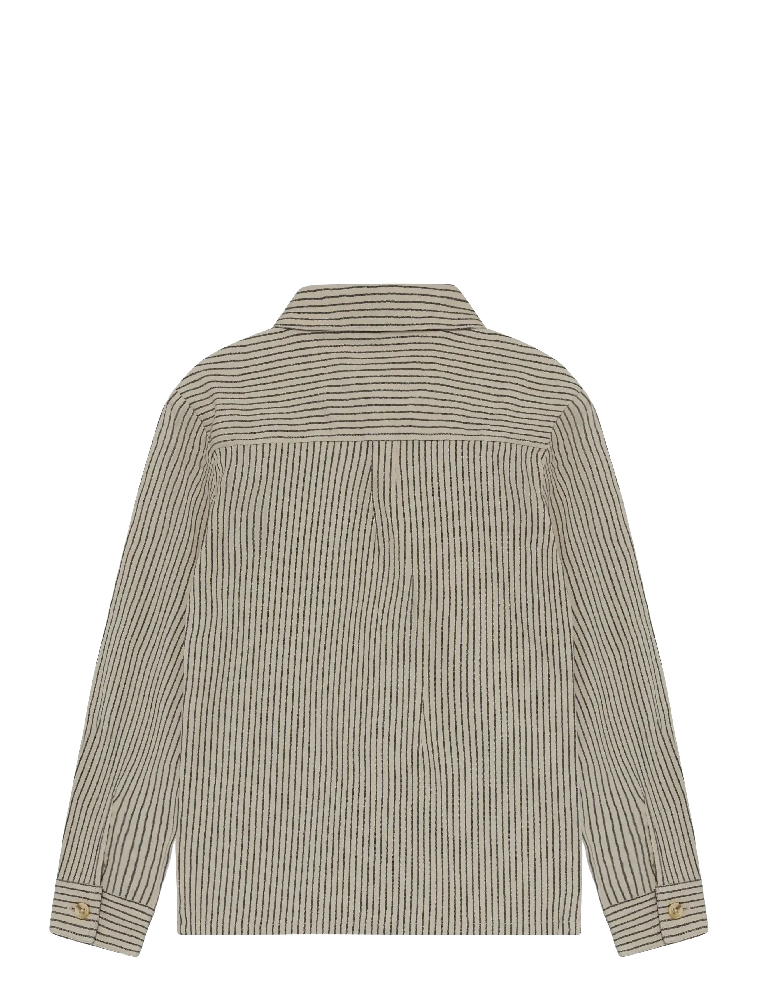 Daily 7 - Shirt Longsleeve Small Stripe - long-sleeved shirts - egret - 2