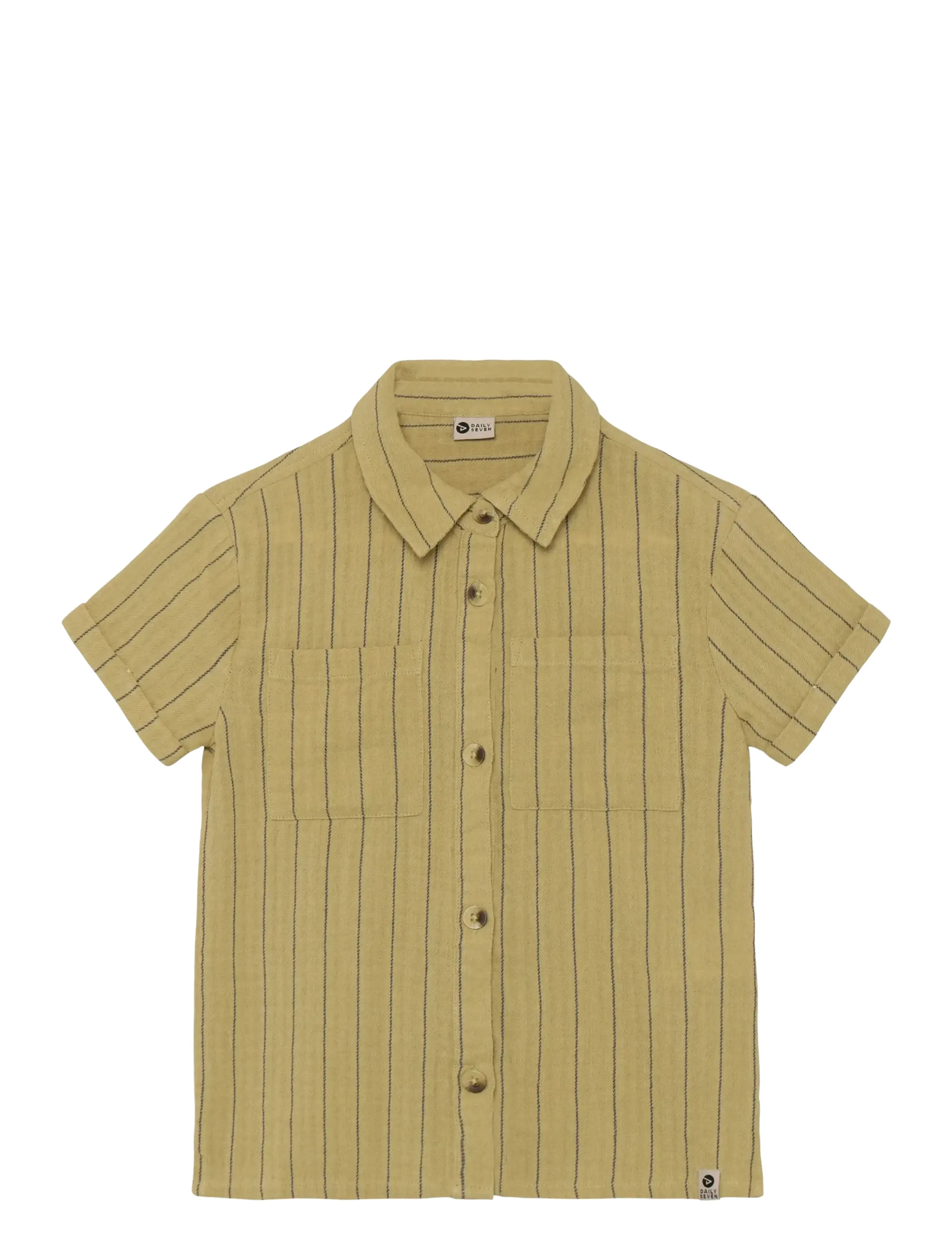 DAILY 7 Shirt Klein Stripe Khaki - 104 - Kinder