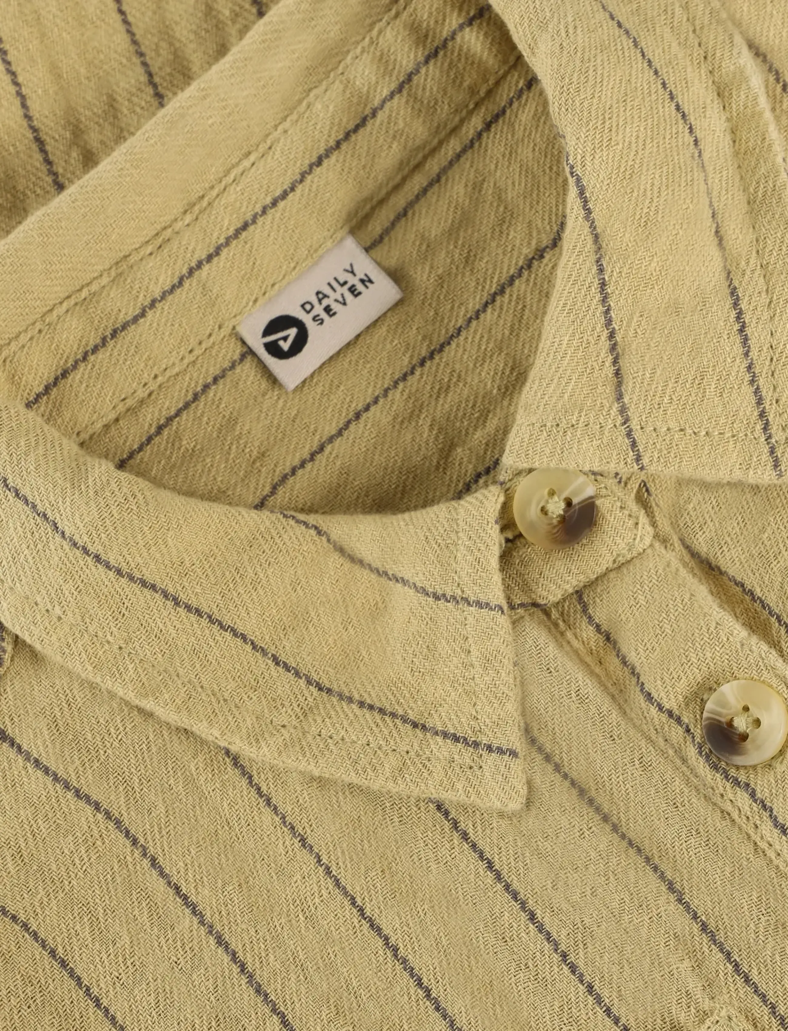 Daily 7 - Shirt Small Stripe - pale olive green - 3