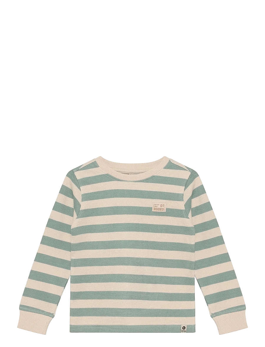 Daily 7 - T-shirt Longsleeve Stripe - long-sleeved t-shirts - green milieu - 1