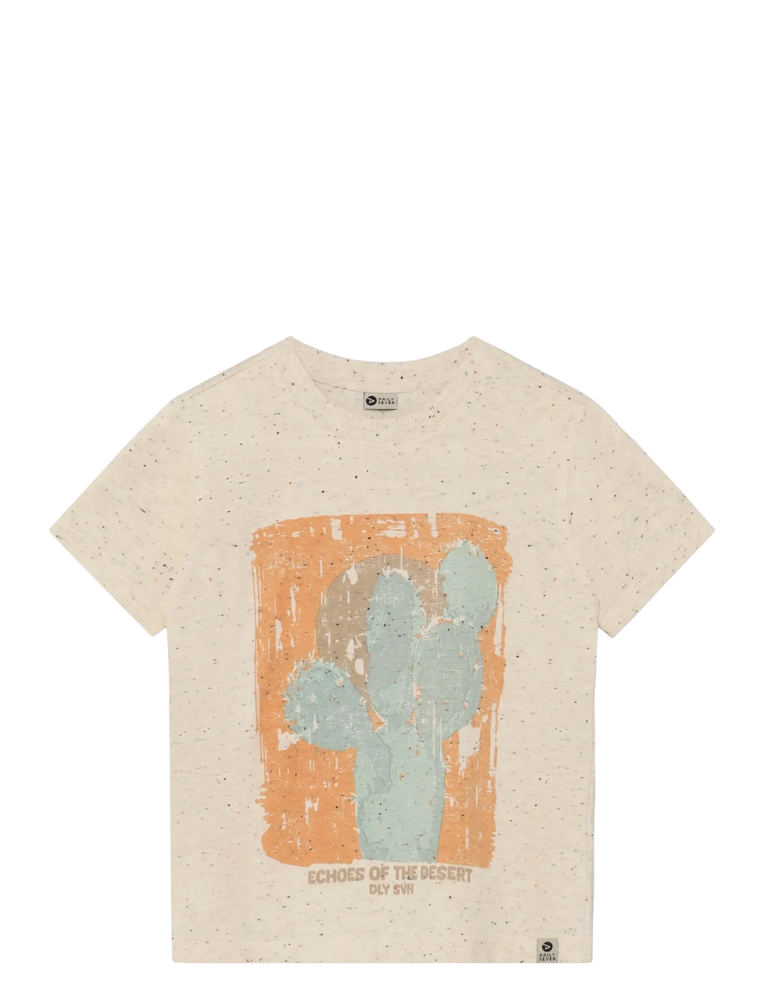 DAILY 7 T-Shirt Nappy Print Cream - 128 - Kinder