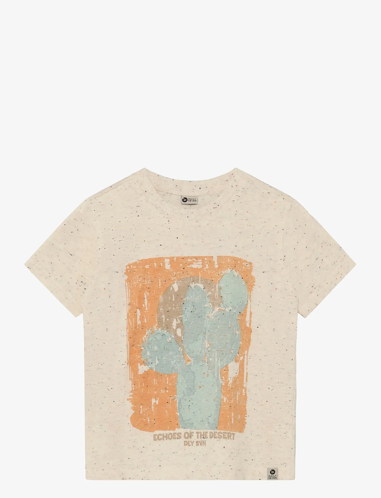 Daily 7 - T-shirt Nappy Print - kurzärmelige - sandshell - 1