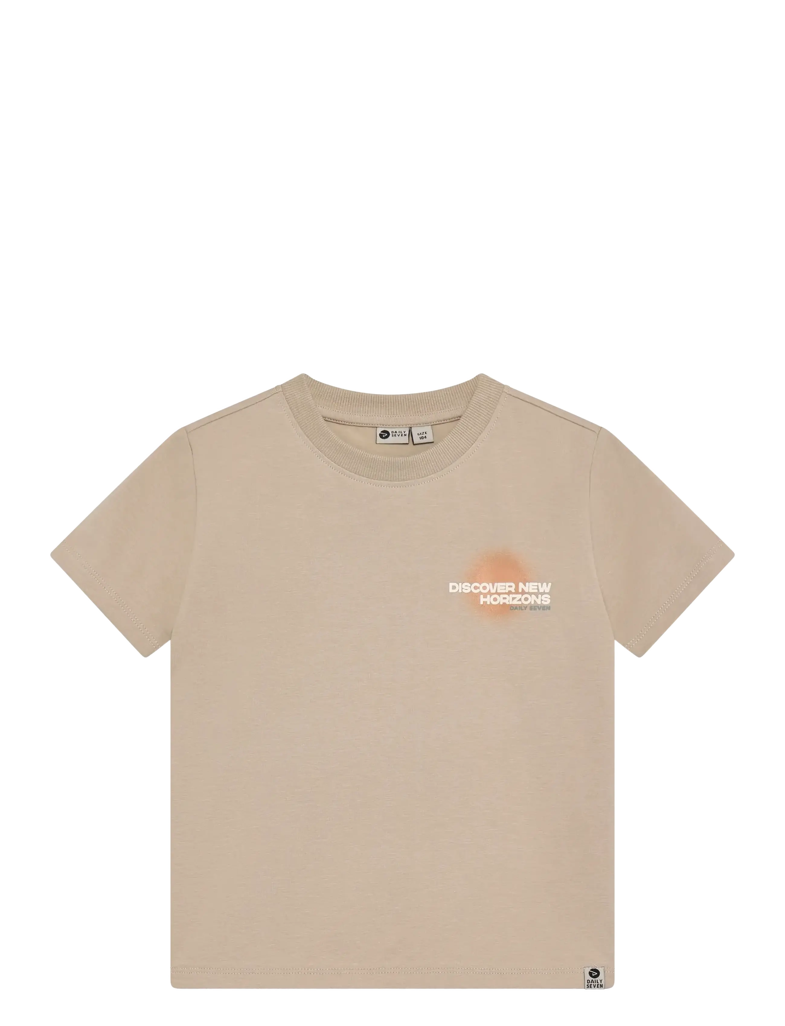 DAILY 7 T-Shirt Backprint Beige - 122 - Kinder