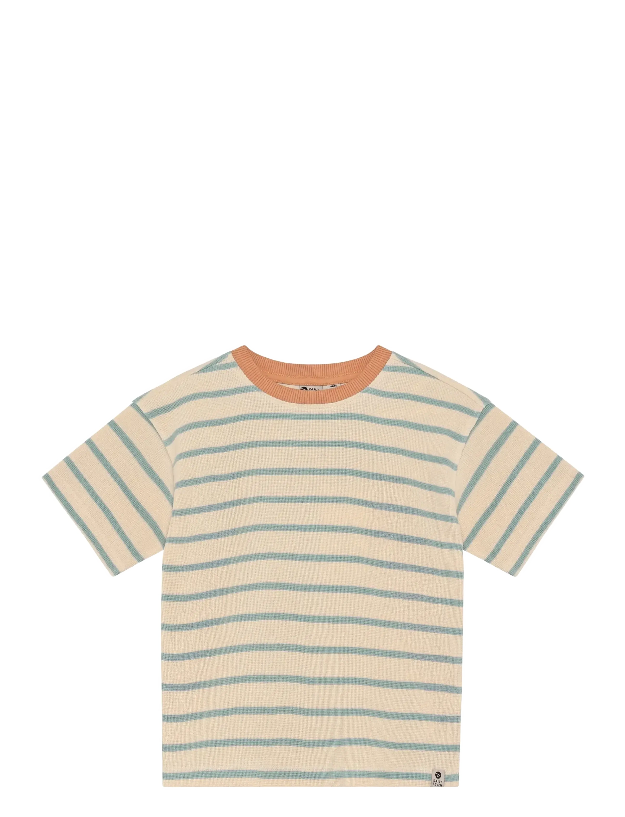 DAILY 7 Oversized T-Shirt Stripe Beige - 110 - Kinder