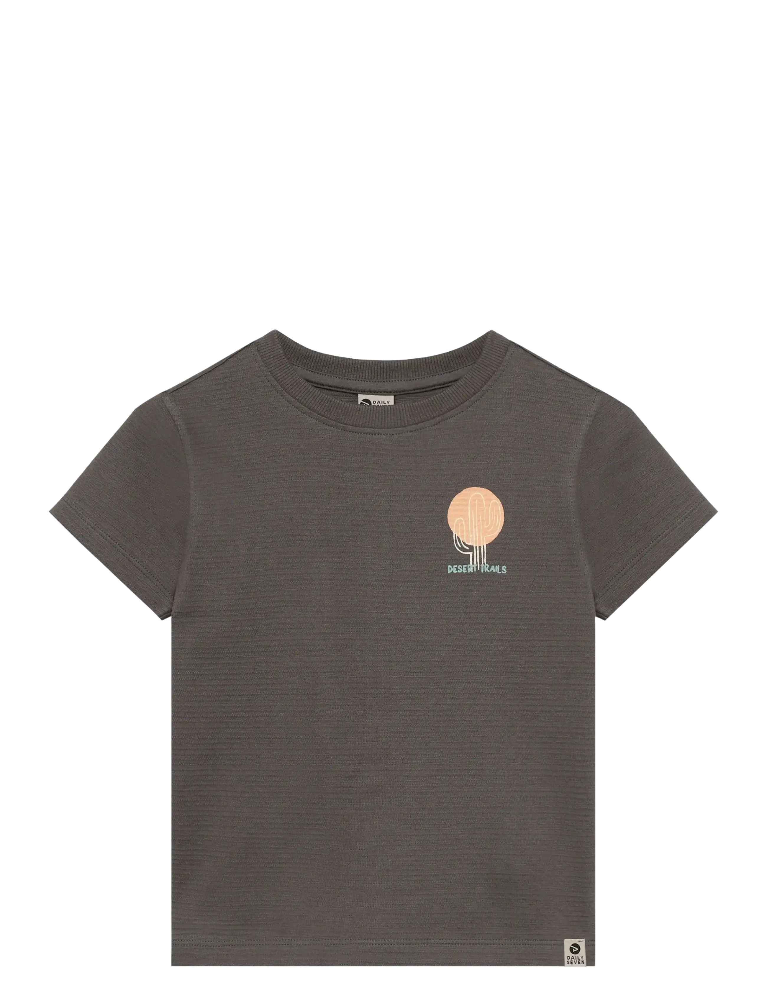 Daily 7 T-Shirt Structure Print, 104, T-shirts, Grau - Short-sleeved, Kinder
