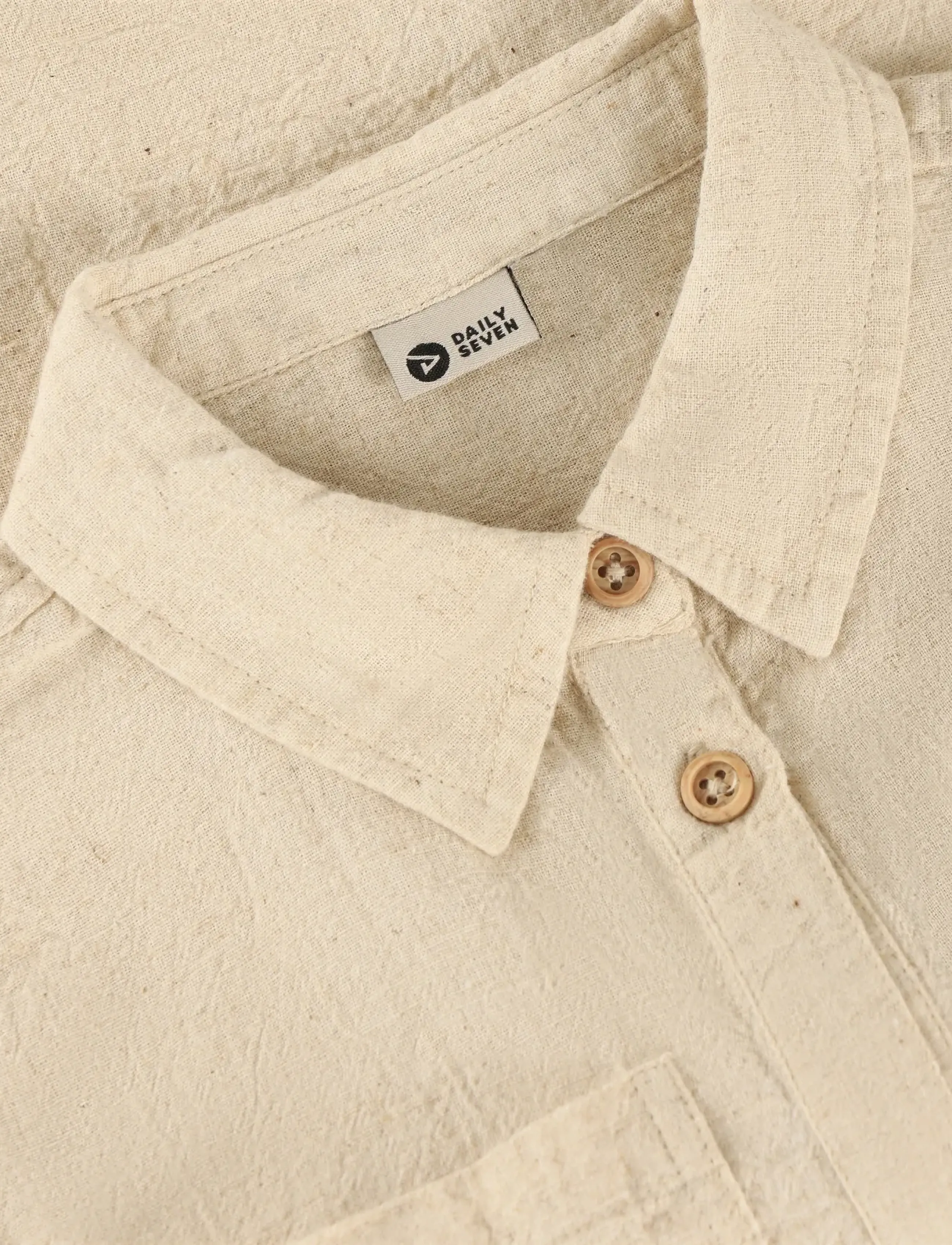 Daily 7 - Shirt Longsleeve Linen - sandshell - 2