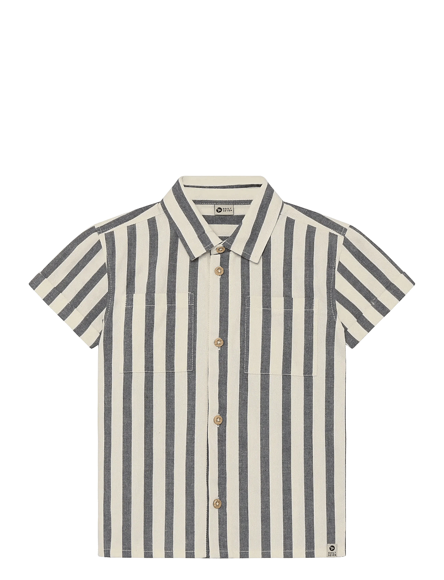 Daily 7 - Shirt Stripe Cotton - lühikeste varrukatega särgid - thunderstorm - 1