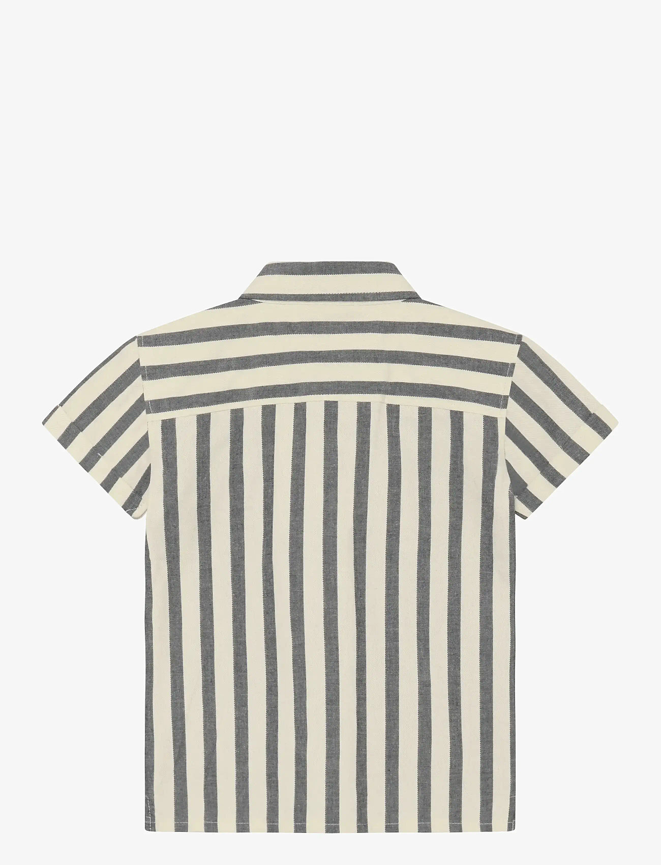 Daily 7 - Shirt Stripe Cotton - kurzärmlige hemden - thunderstorm - 2