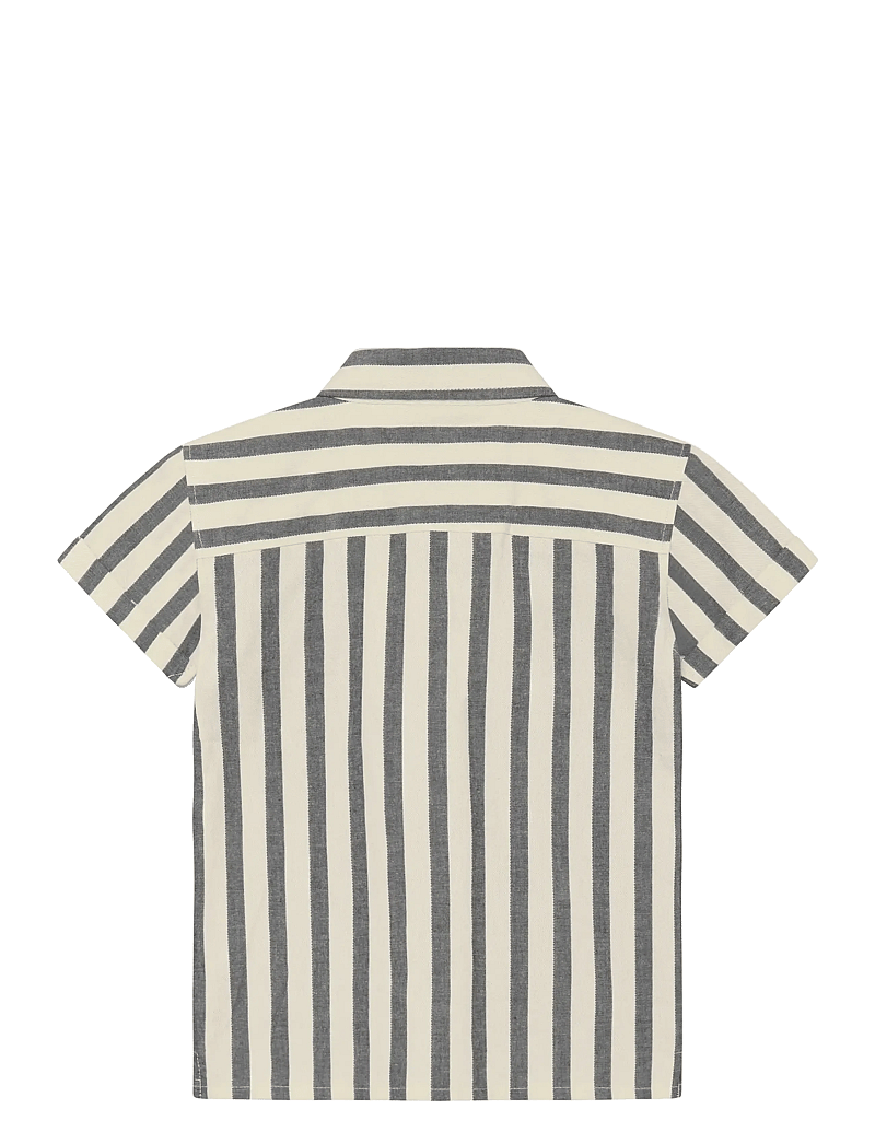 Daily 7 - Shirt Stripe Cotton - kurzärmlige hemden - thunderstorm - 2