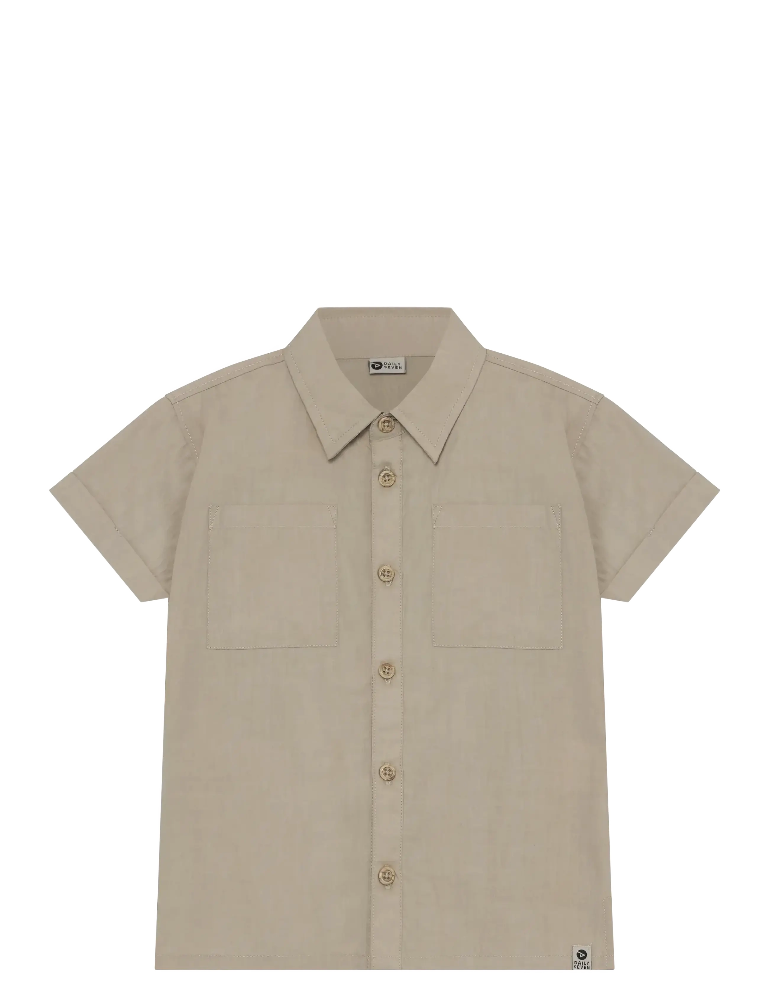 DAILY 7 Shirt Backprint Beige - 104 - Kinder