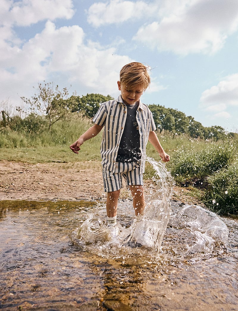 Daily 7 - Cotton Stripe Shorts - casual shorts - thunderstorm - 0