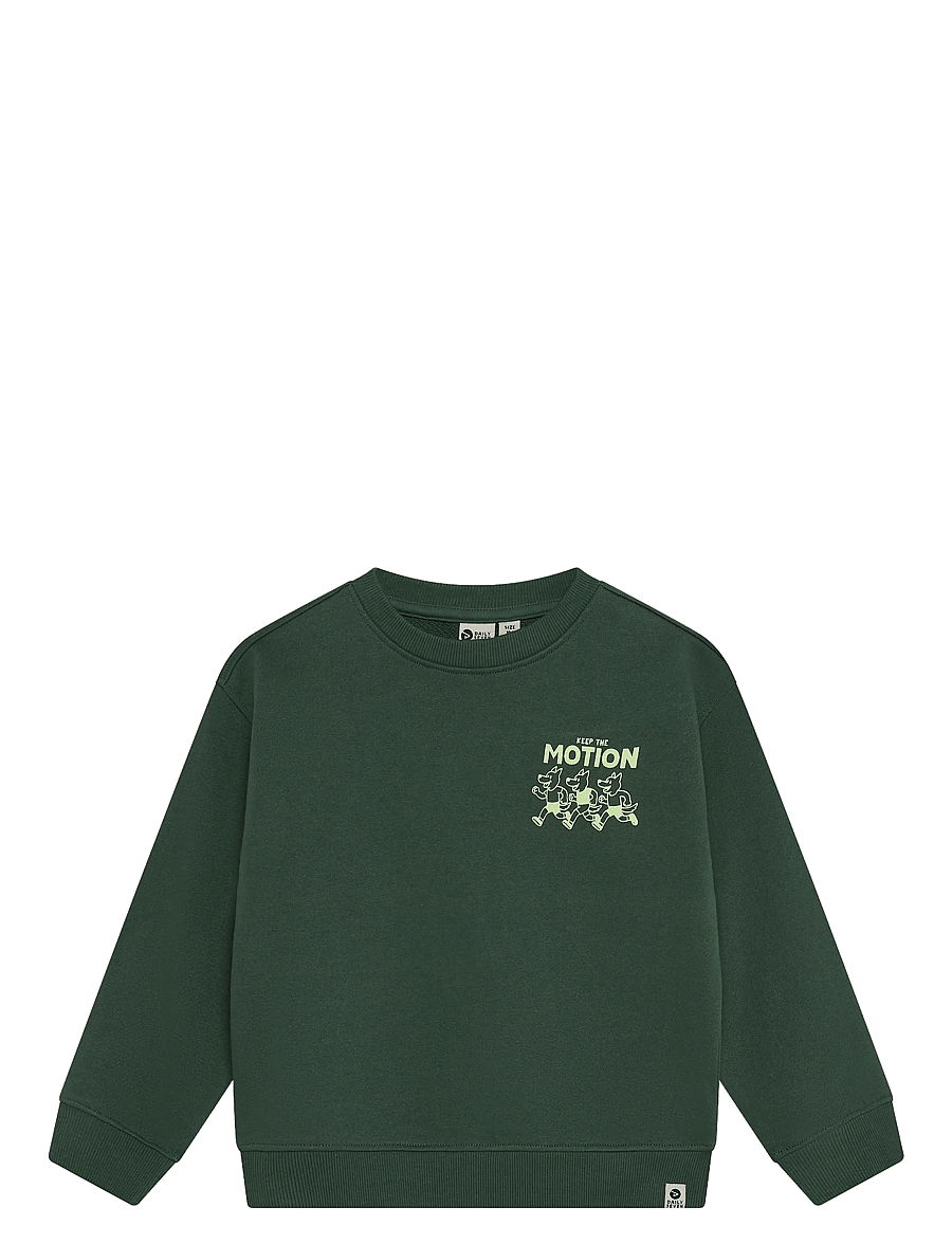 Daily 7 - Oversized Sweater Backprint - sweatshirts - jungle green - 1