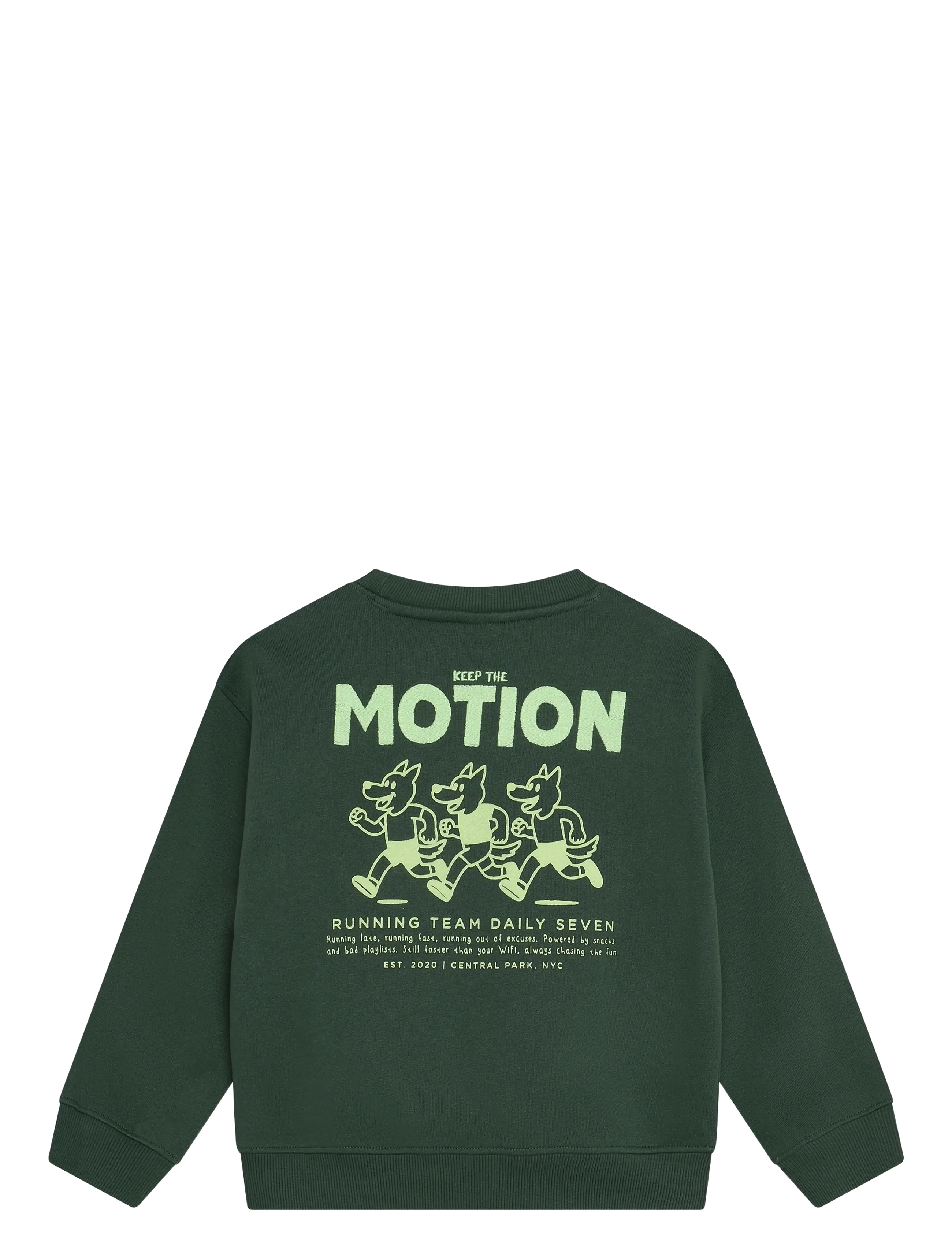 Daily 7 - Oversized Sweater Backprint - jungle green - 2