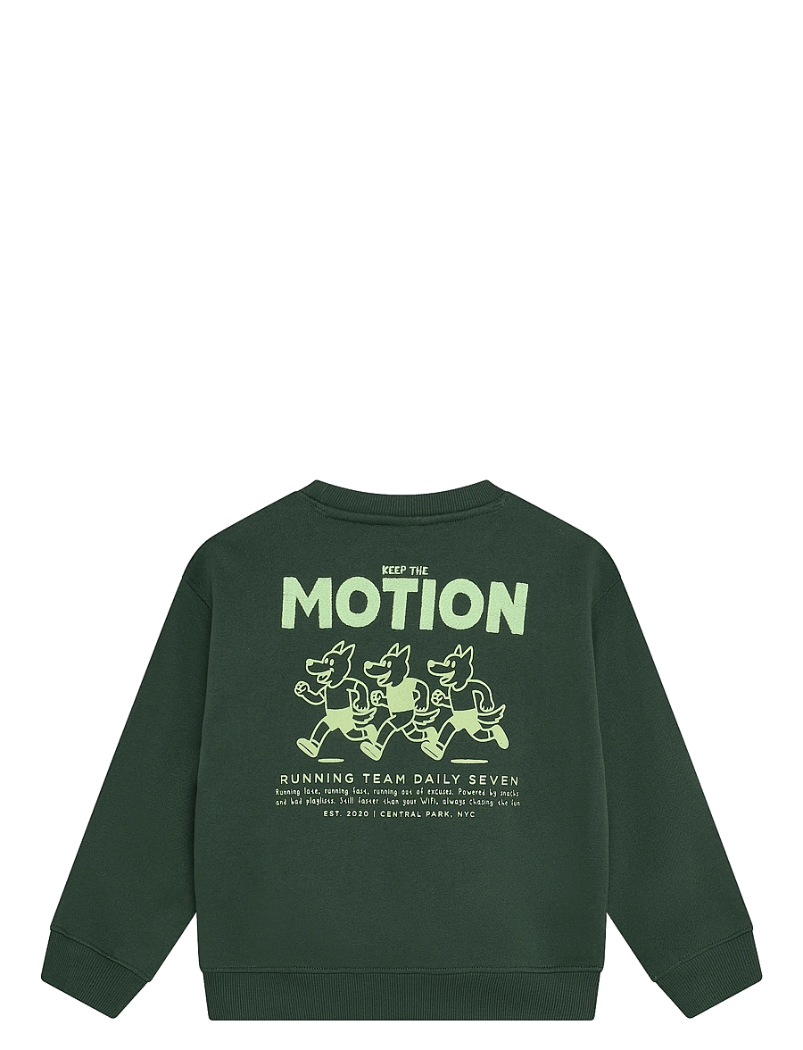 Daily 7 - Oversized Sweater Backprint - sweatshirts - jungle green - 2