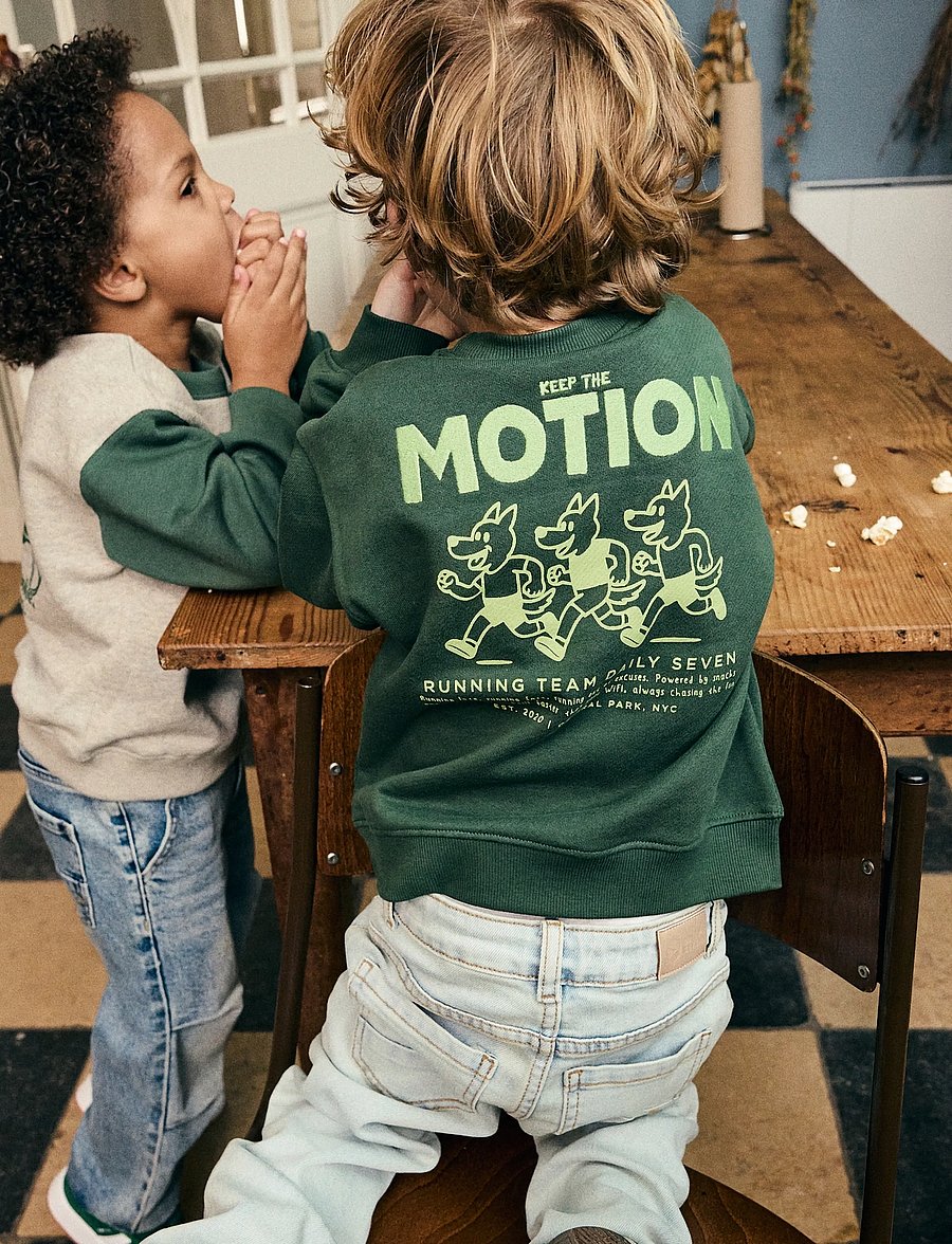 Daily 7 - Oversized Sweater Backprint - sweatshirts - jungle green - 4