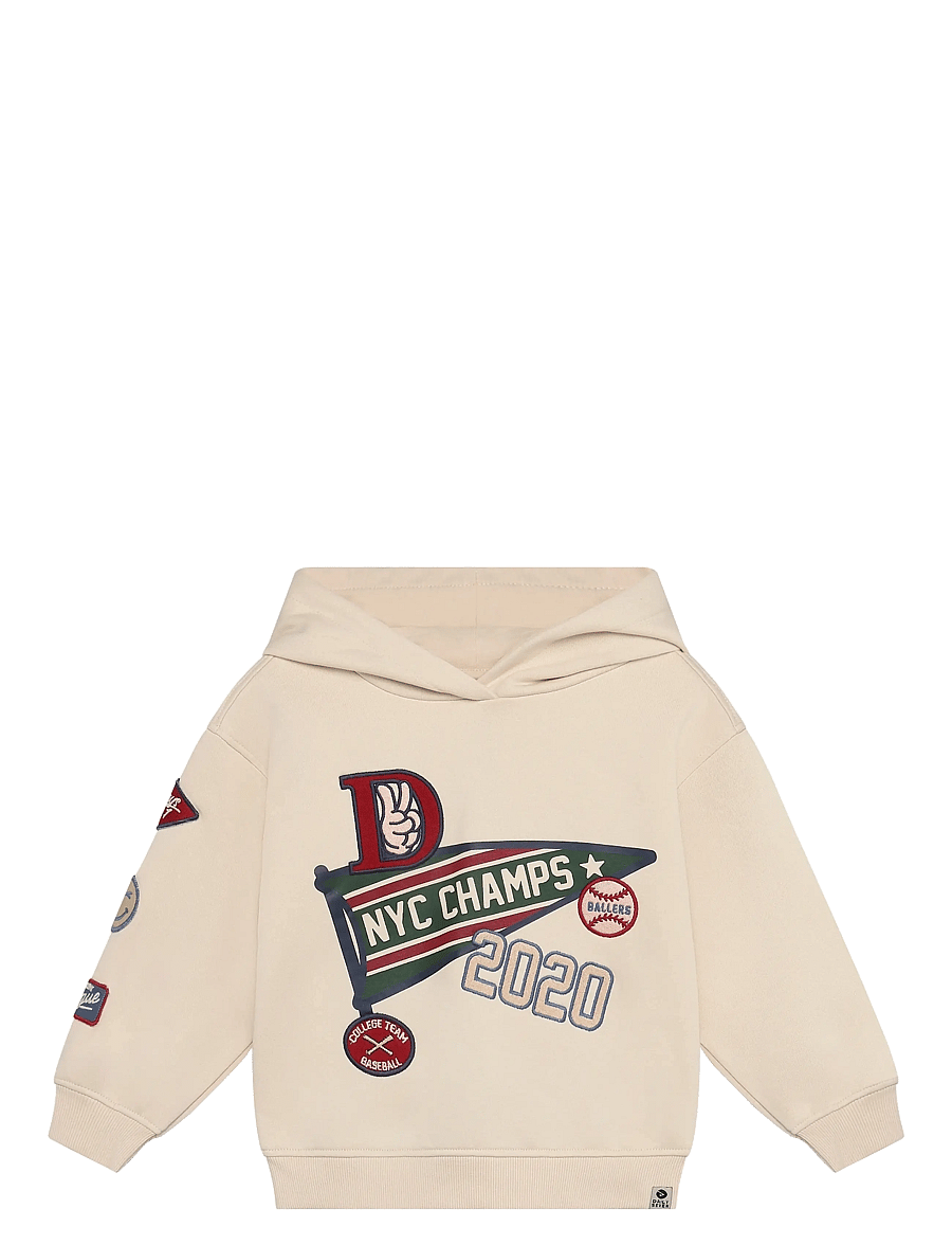 Daily 7 - Oversized Hoodie Badges - sweatshirts - sandshell - 0