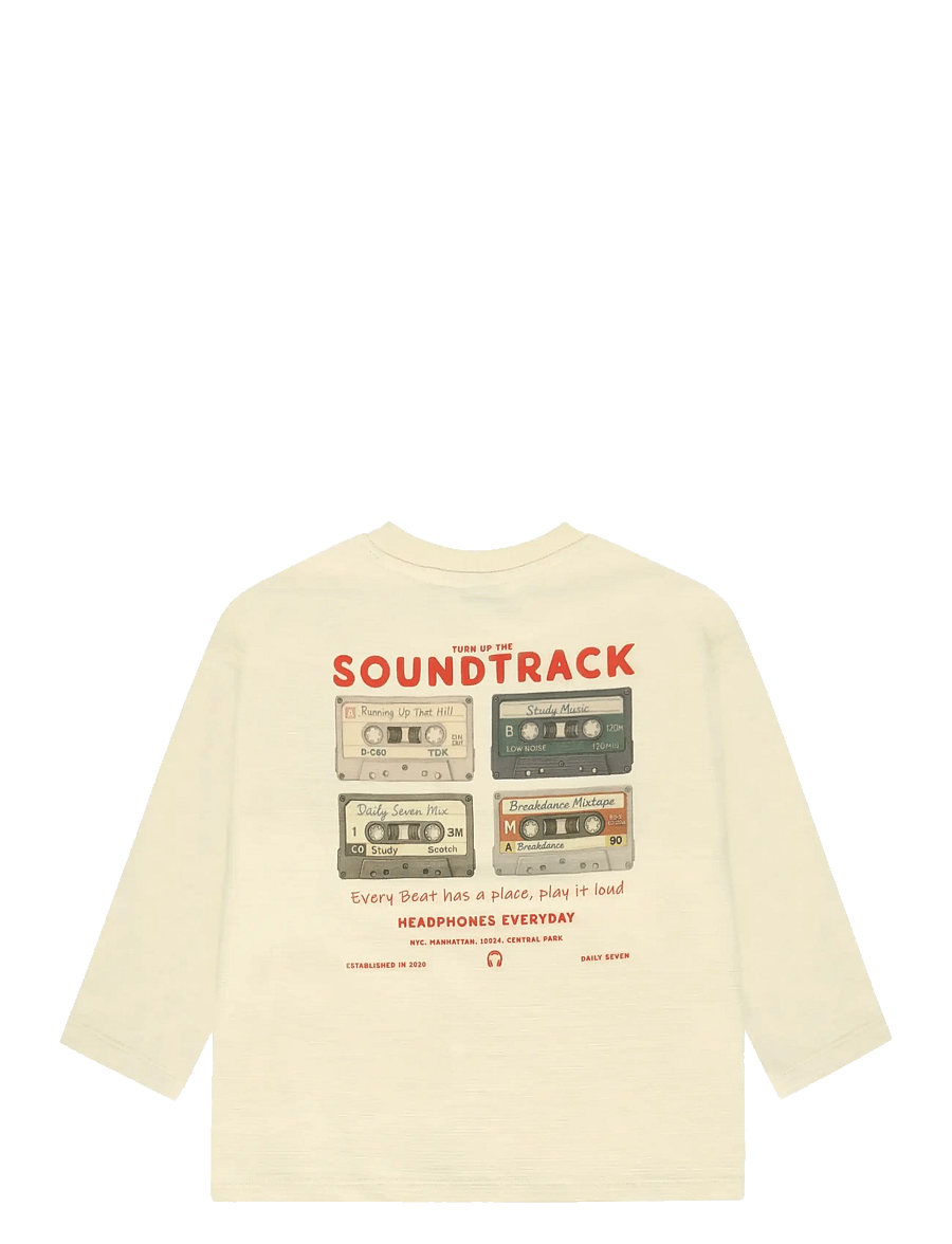 Daily 7 - T-shirt Longsleeve Backprint - langärmelig - sandshell - 2